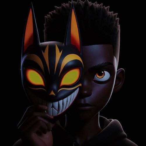 Boy With Cat Mask - mask Wallpaper