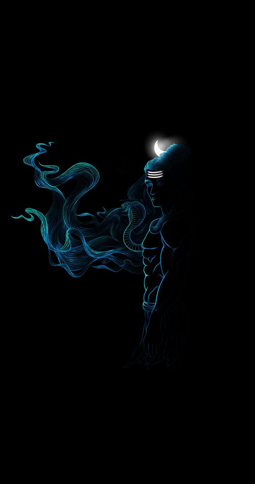 Neon Lord Shiva Art - Related OpersCraft wallpaper