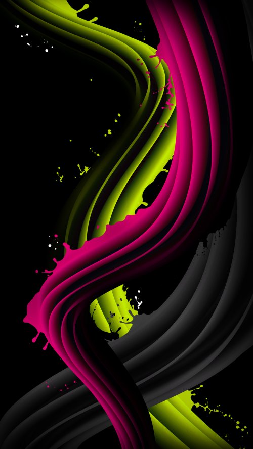 Neon Liquid Wave Art - abstract Wallpaper