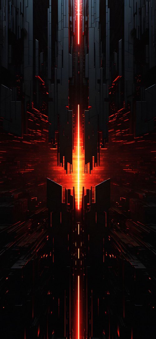 Red Cyberpunk Tech Abstract - Related StockWalls wallpaper