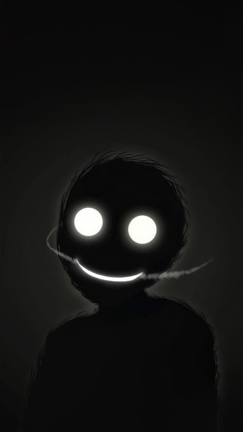 Glowing Shadow Smile Wallpaper