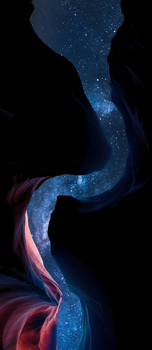 Starry Canyon Night Sky - Related OpersCraft wallpaper