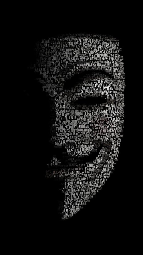 Anonymous Mask Typography - Related OpersCraft wallpaper