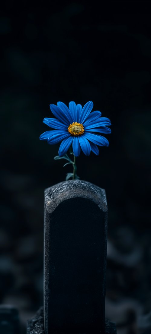 Blue Flower on Stone - Related OpersCraft wallpaper