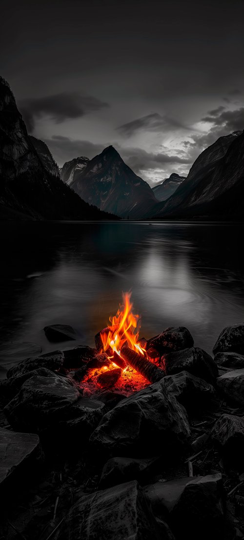 Campfire by the Lake - Related OpersCraft wallpaper