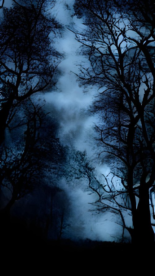 Dark Forest Silhouette - forest Wallpaper
