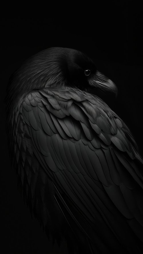 Dark Raven Portrait - animal Wallpaper