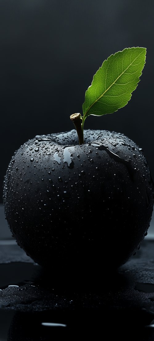 Dark Water Droplet Apple - food Wallpaper