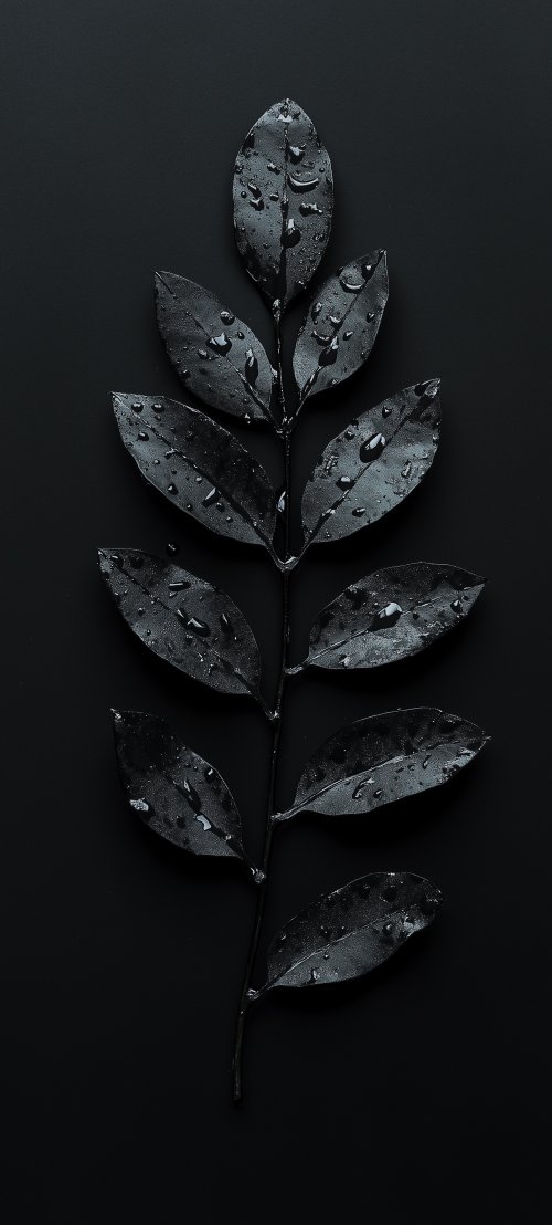 Dark Water Droplet Leaves - Related OpersCraft wallpaper