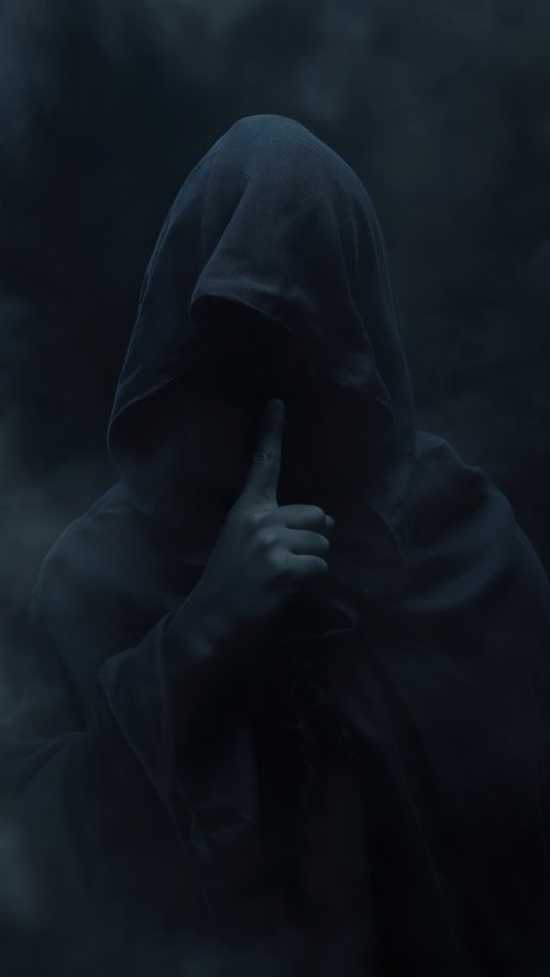 Mysterious Hooded Figure - dark Wallpaper