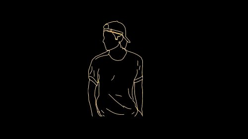 Neon Outline Portrait