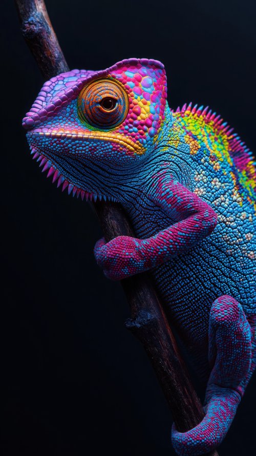 Vibrant Chameleon Portrait - Related OpersCraft wallpaper