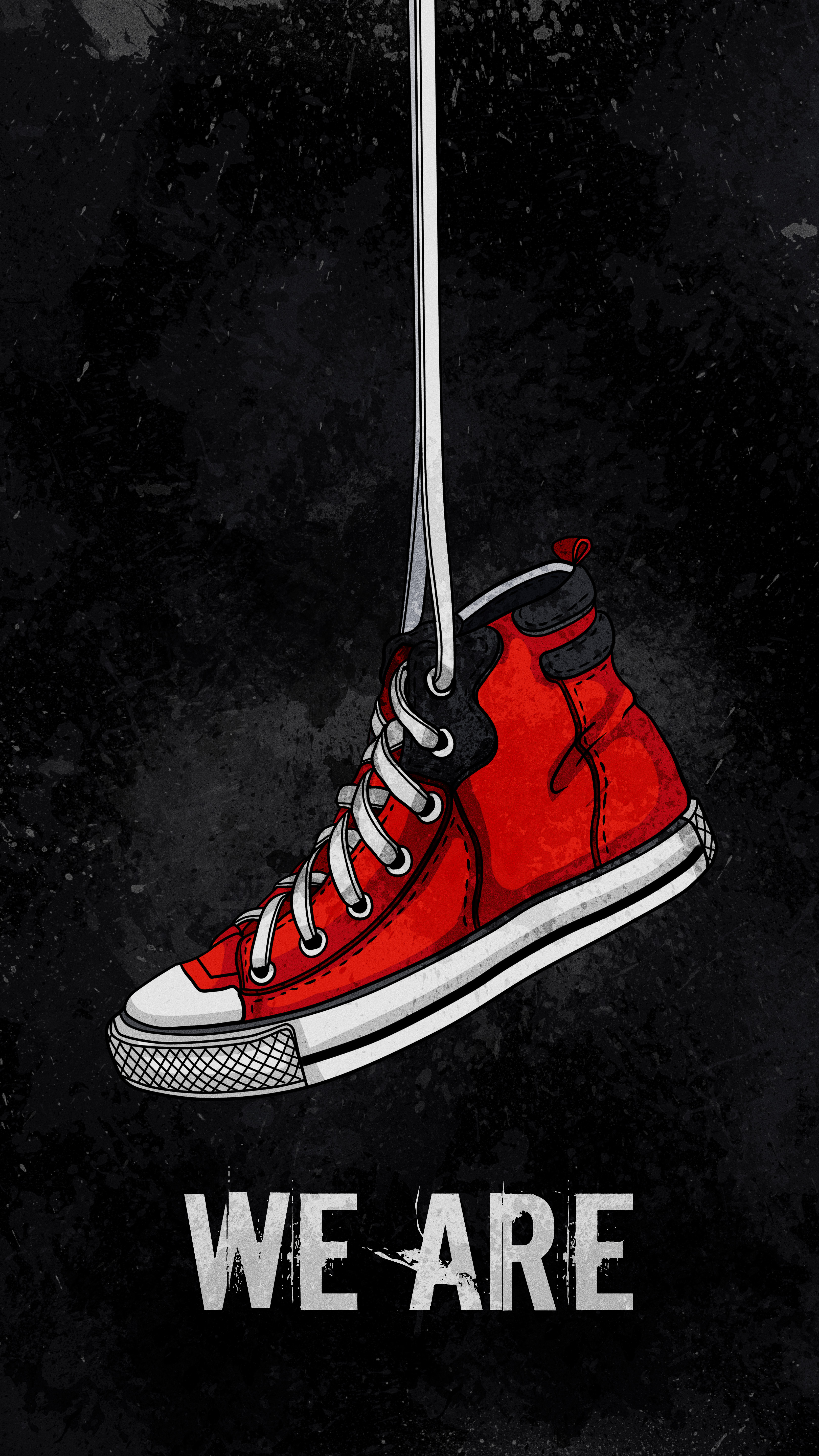 Red High-Top Sneaker - quotes wallpaper for Darkify