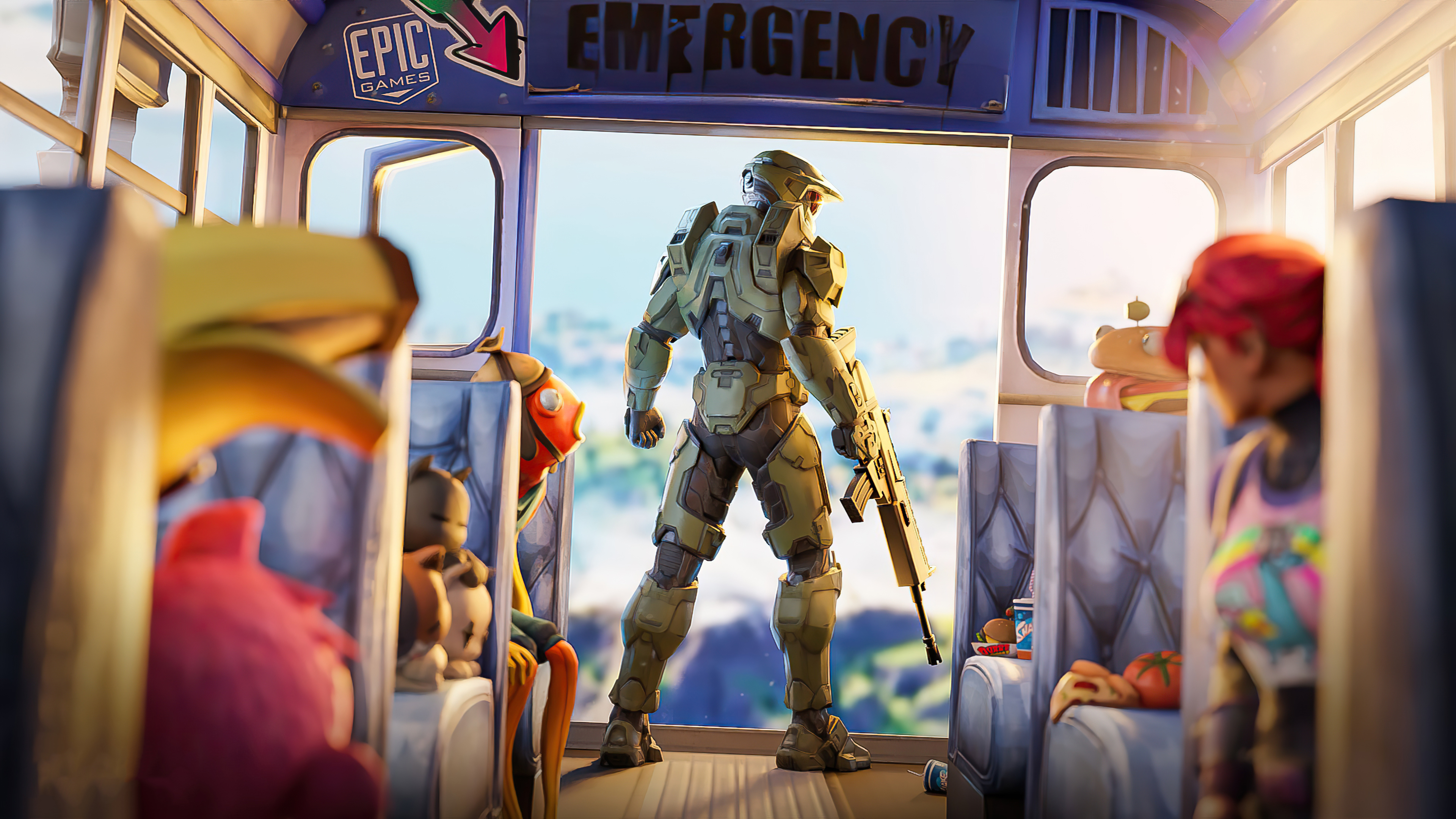 Master Chief Battle Bus - gaming wallpaper for Desktop & Laptop