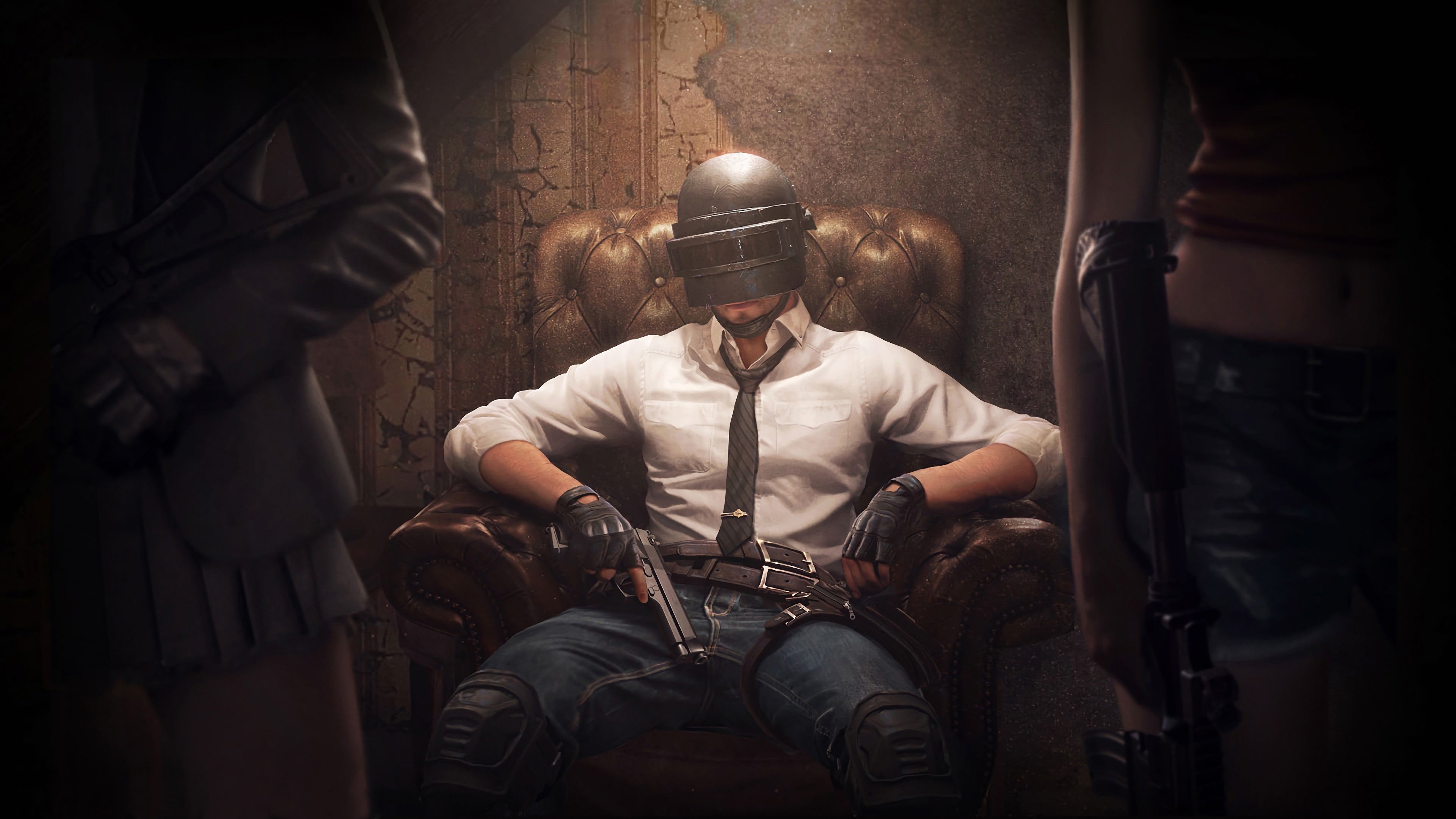 PUBG Soldier Sitting Down - games wallpaper for Desktop & Laptop