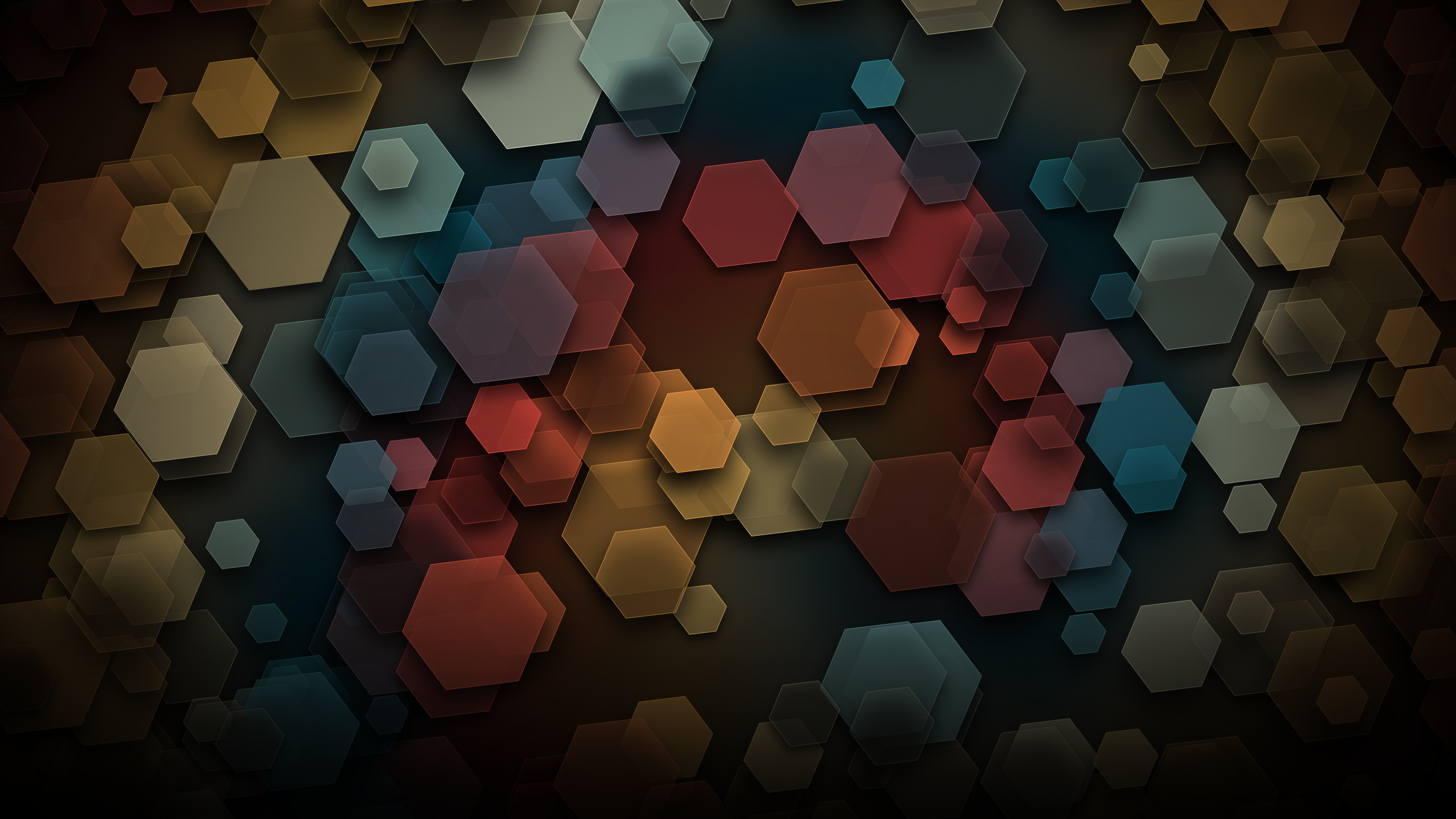 Colorful Hexagon Bokeh Background - abstract wallpaper for Desktop & Laptop