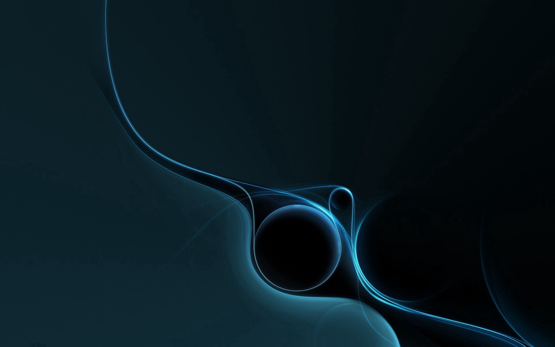 Abstract Blue Light Curves - abstract wallpaper for Desktop & Laptop