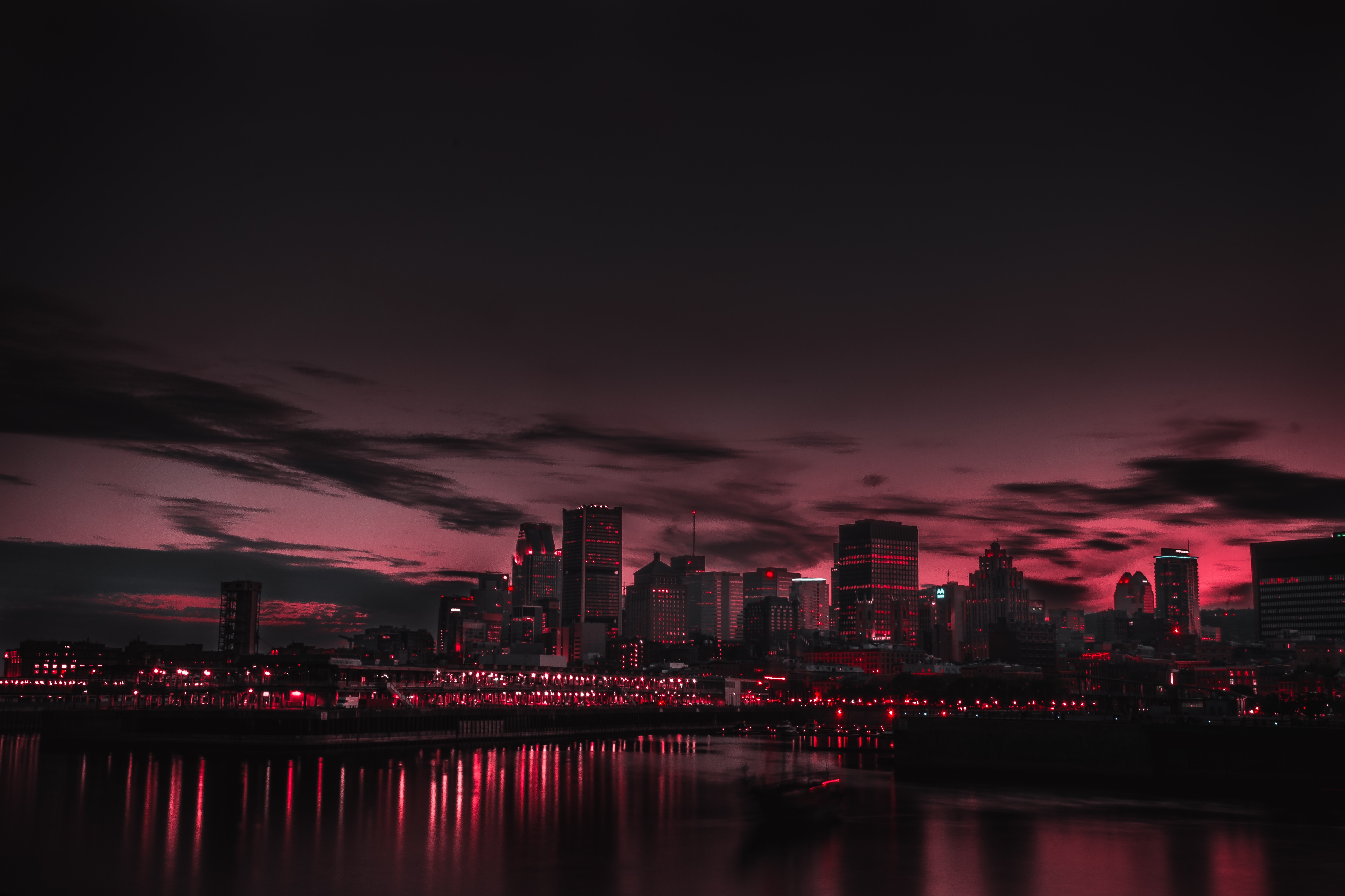 Crimson City Nightscape - city wallpaper for Desktop & Laptop