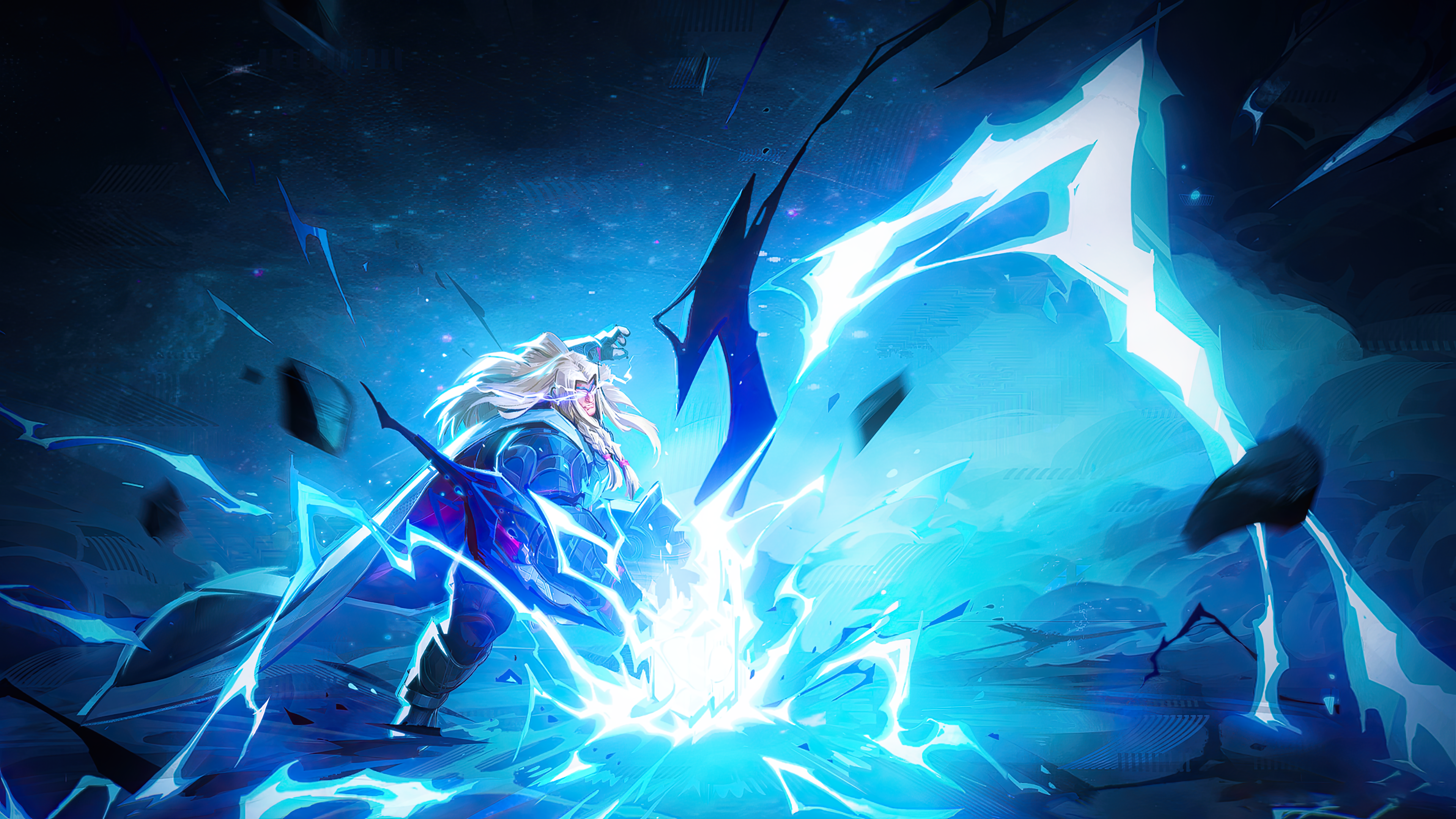 Lightning Warrior - digital art wallpaper for Desktop & Laptop
