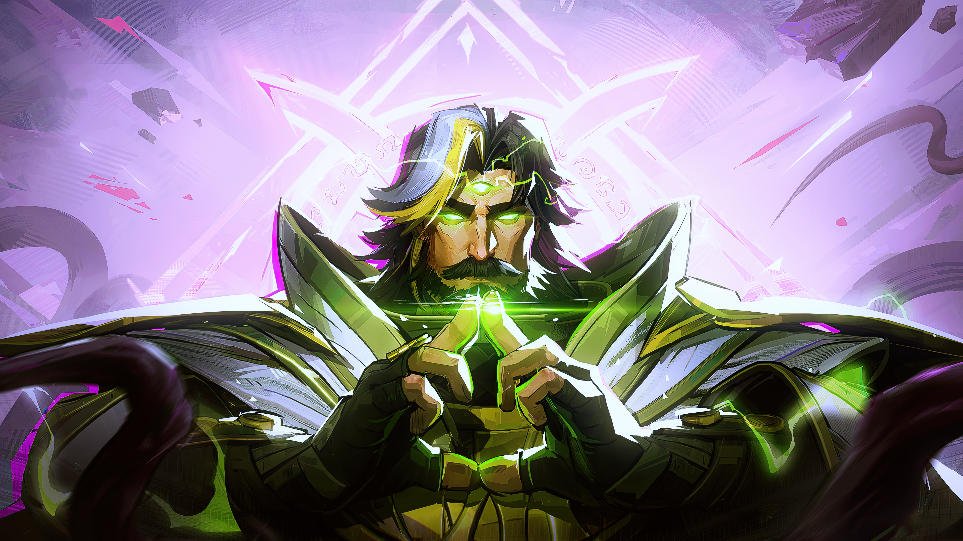 Mystic Green Energy Master - digital art wallpaper for Desktop & Laptop