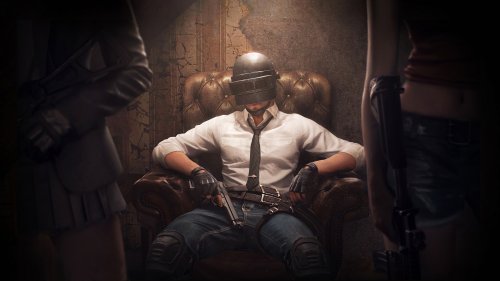 PUBG Soldier Sitting Down