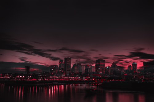 Crimson City Nightscape - Related OpersCraft wallpaper