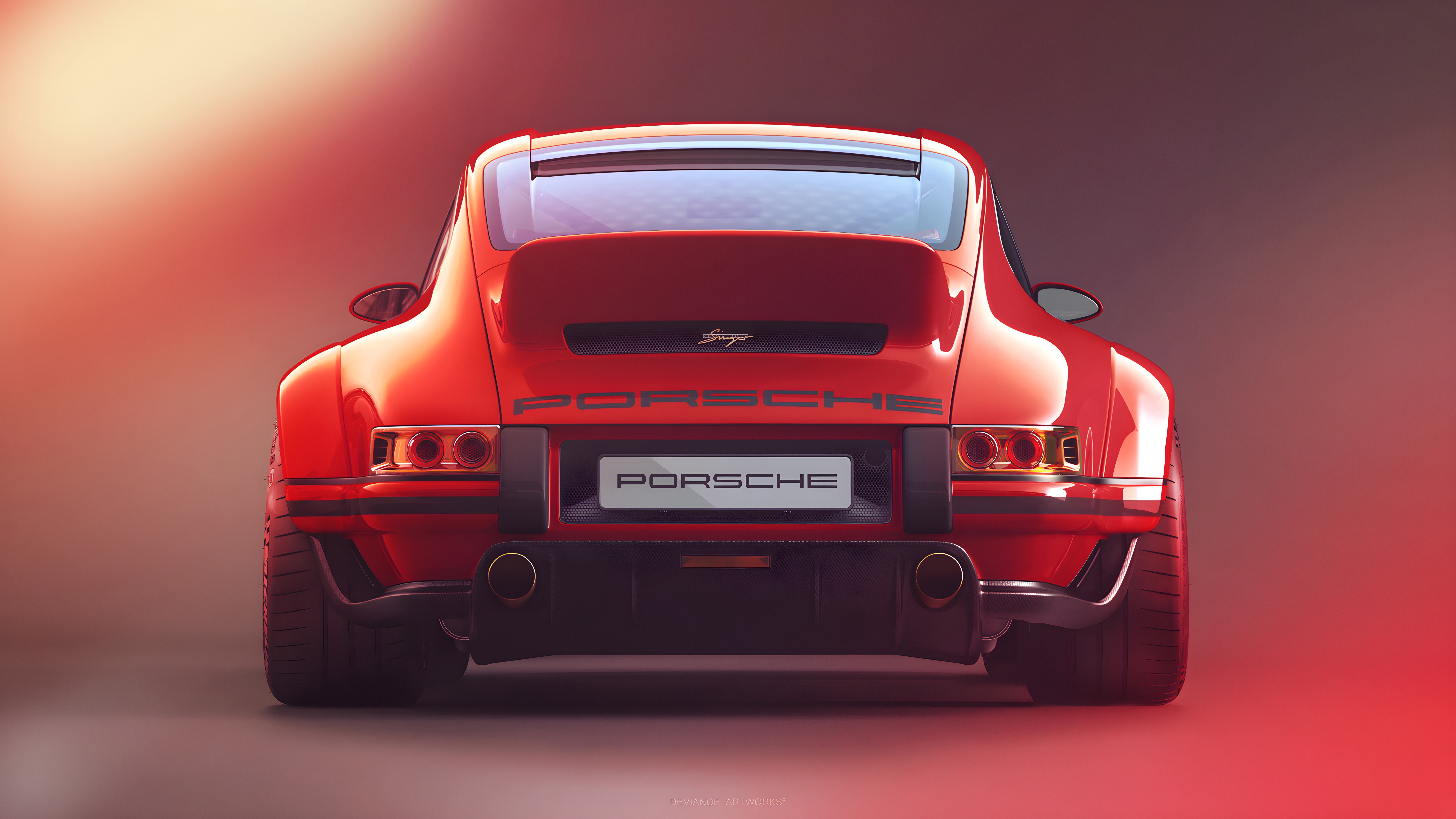 Red_Porsche_911_Rear_View - porsche wallpaper for Desktop & Laptop
