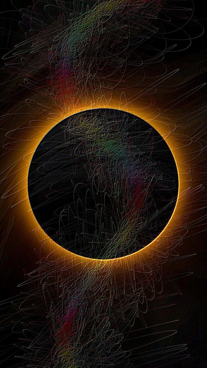 Golden Eclipse Abstract Art - abstract wallpaper for OpersCraft
