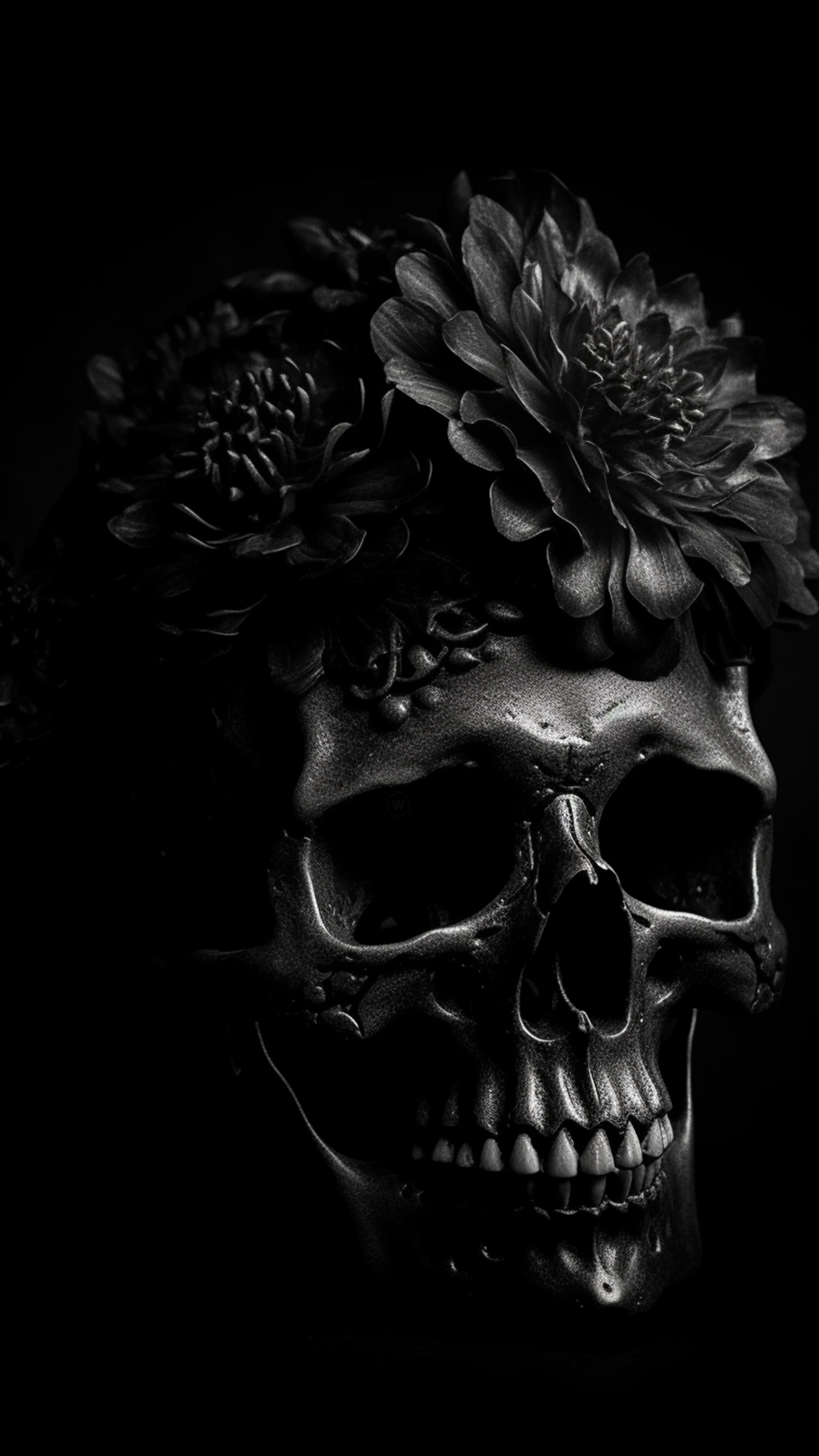 Floral Gothic Skull Wallpaper - skull wallpaper for OpersCraft
