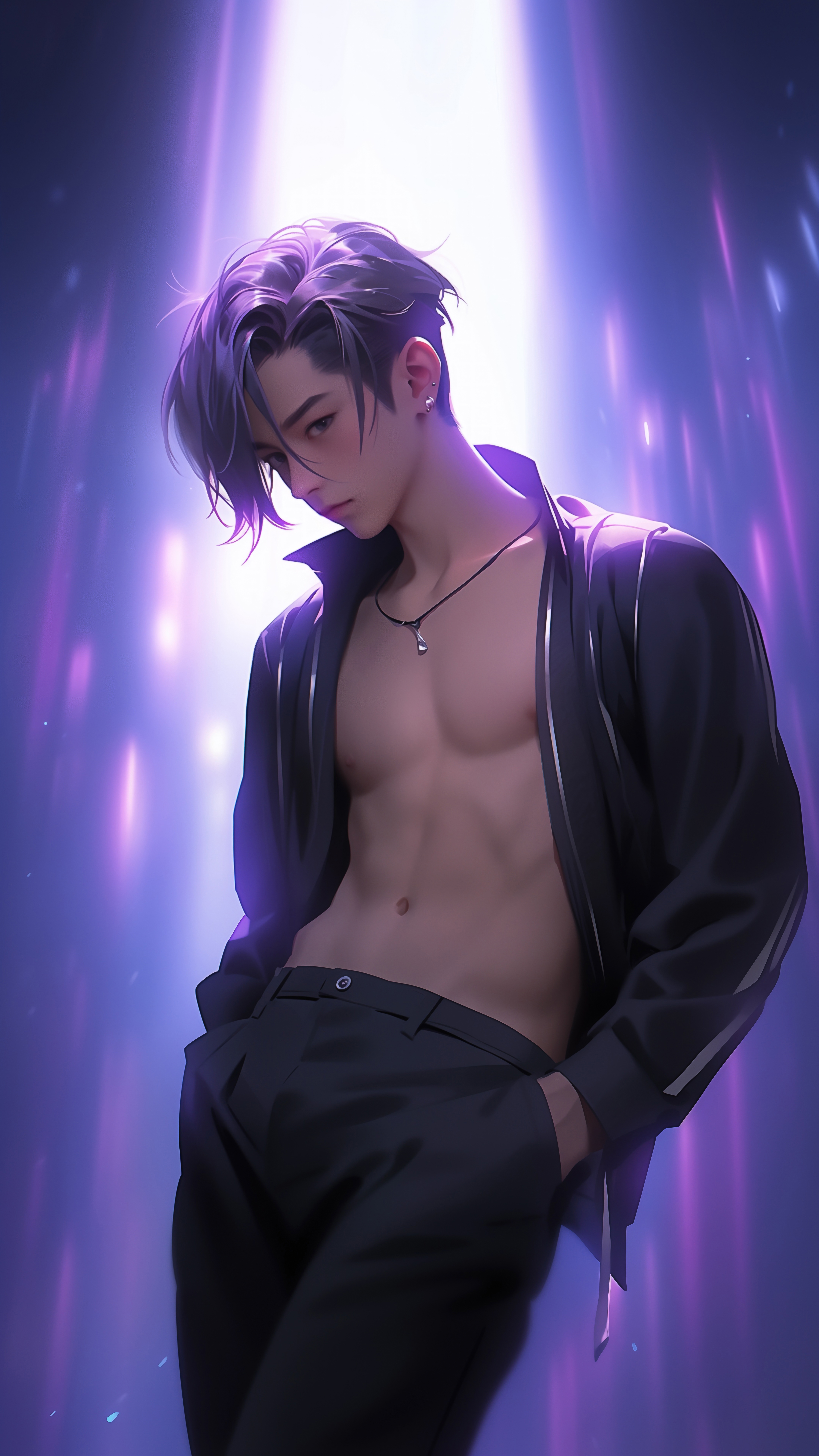 Stylish Anime Boy Portrait - anime boy wallpaper for OpersCraft