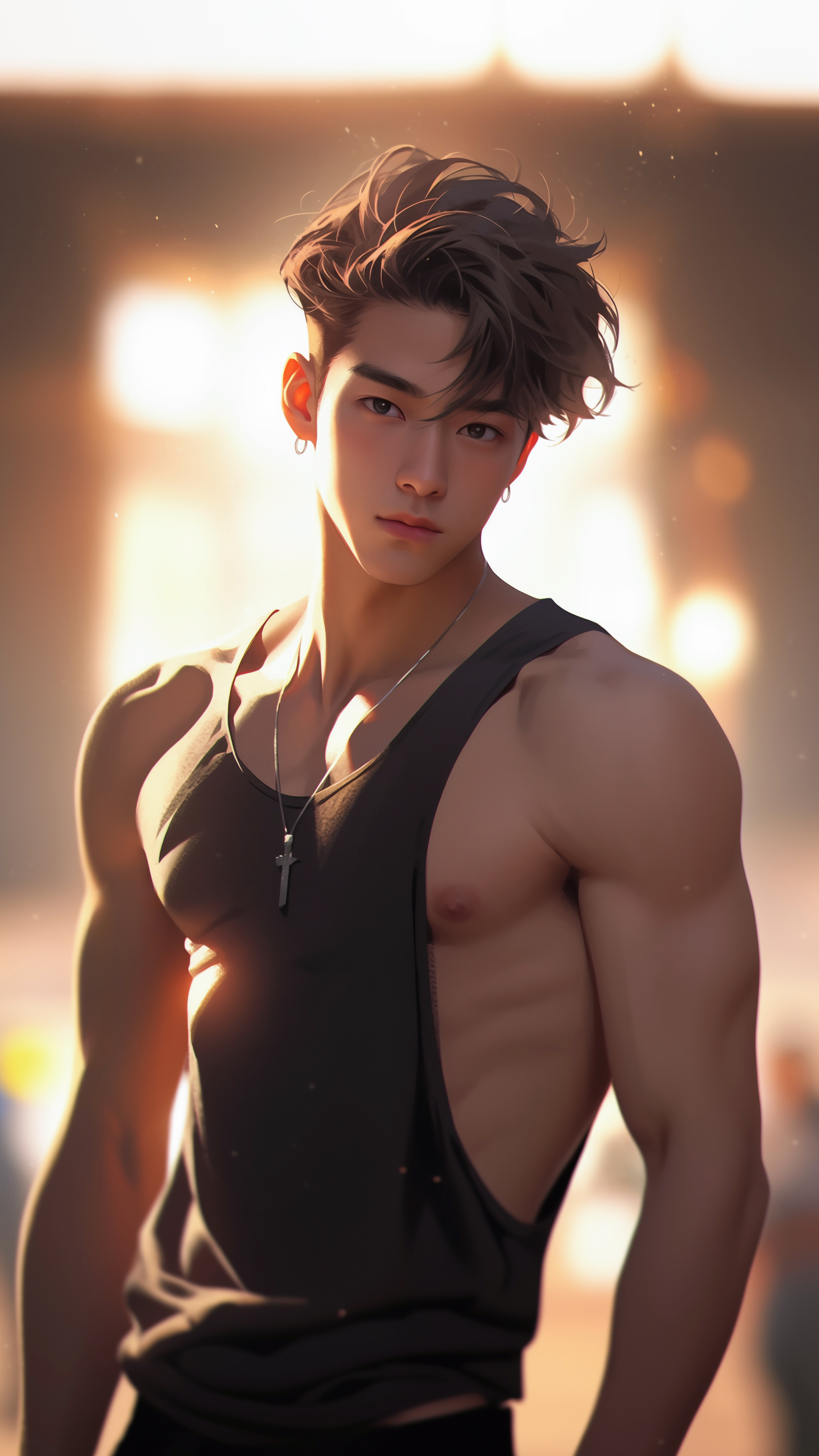 Handsome Muscular Anime Boy - anime boy wallpaper for OpersCraft