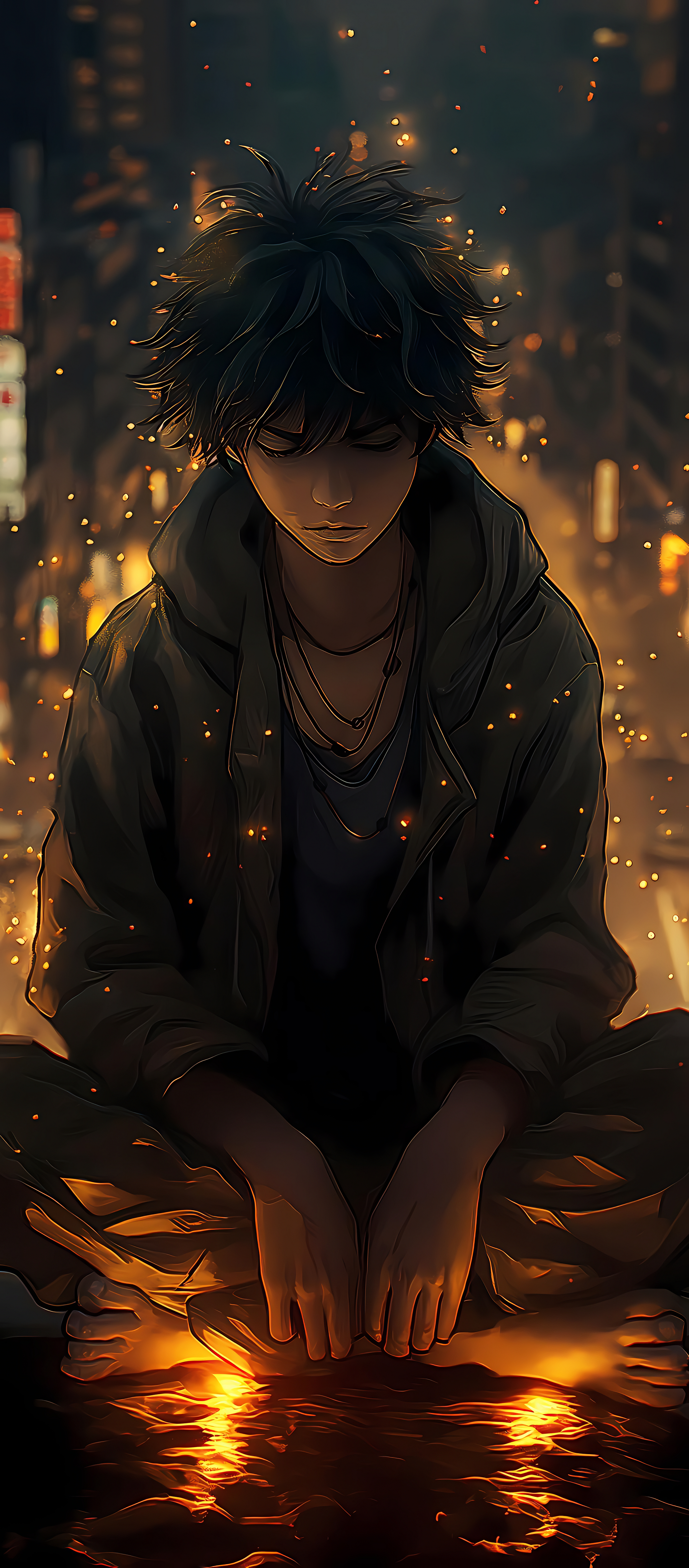 Sad Anime Boy Reflection - anime boy wallpaper for OpersCraft