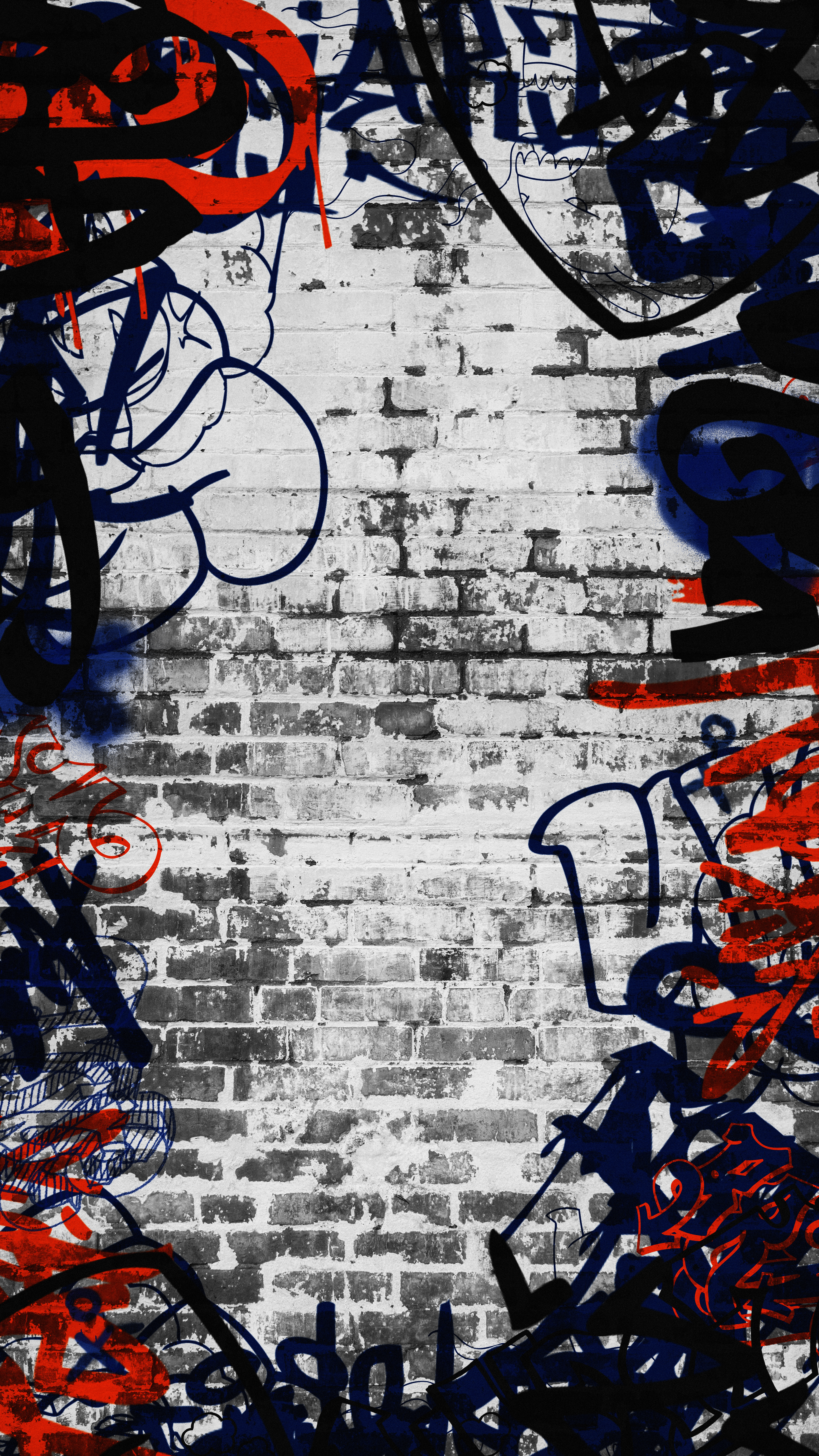 Red and Blue Graffiti - graffiti wallpaper for OpersCraft
