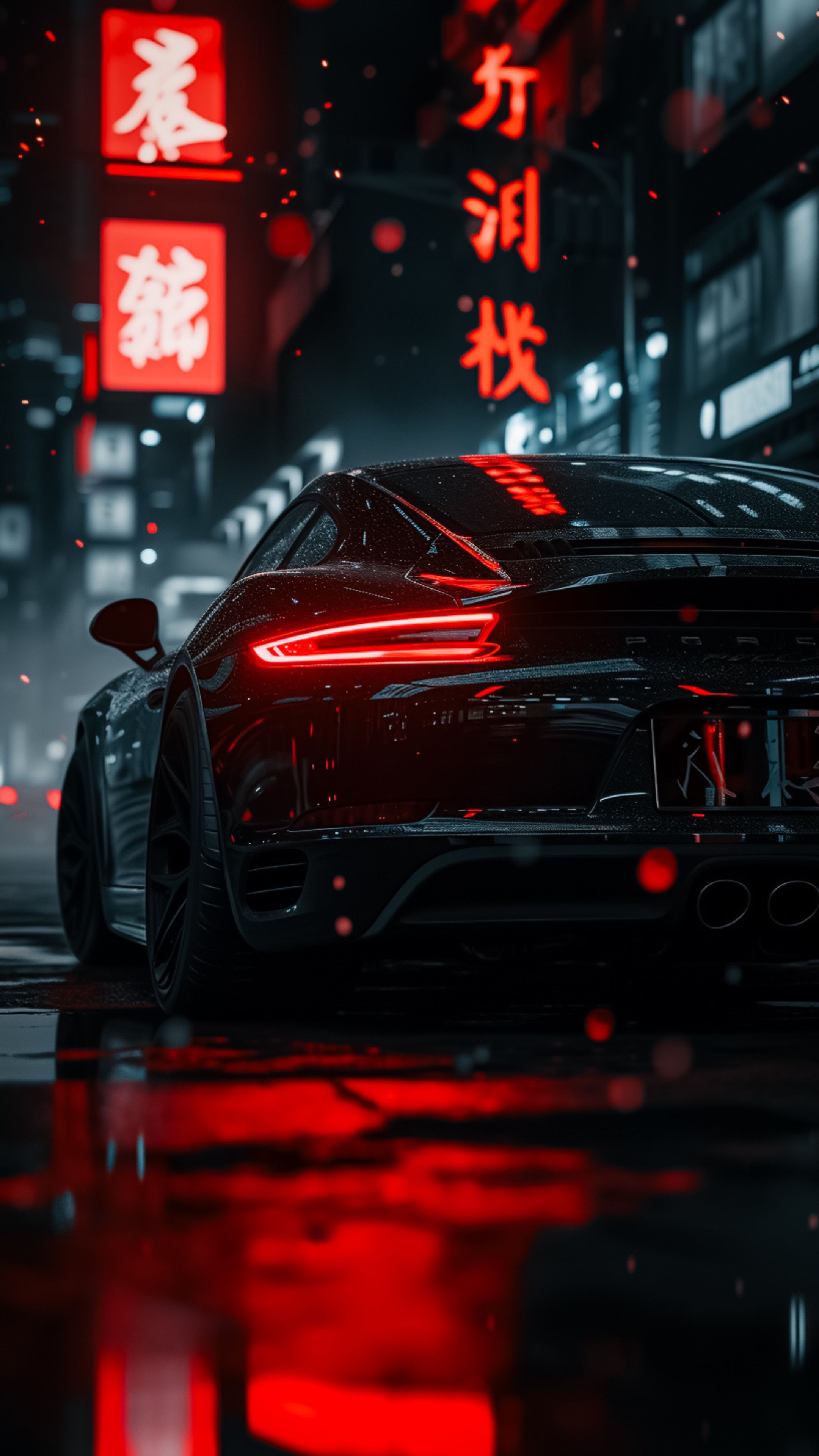Neon Porsche Night Drive - porsche wallpaper for OpersCraft
