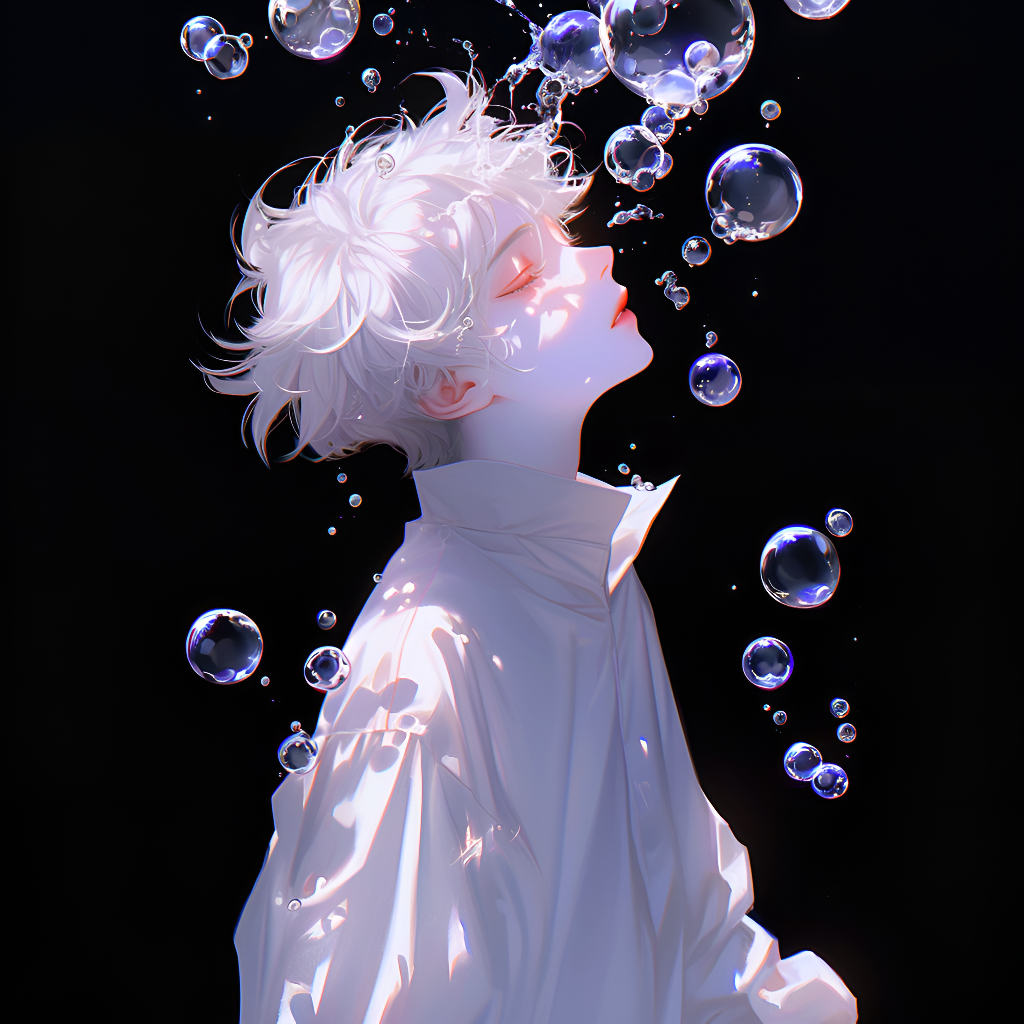 Anime Boy With Bubbles - anime boy wallpaper for OpersCraft