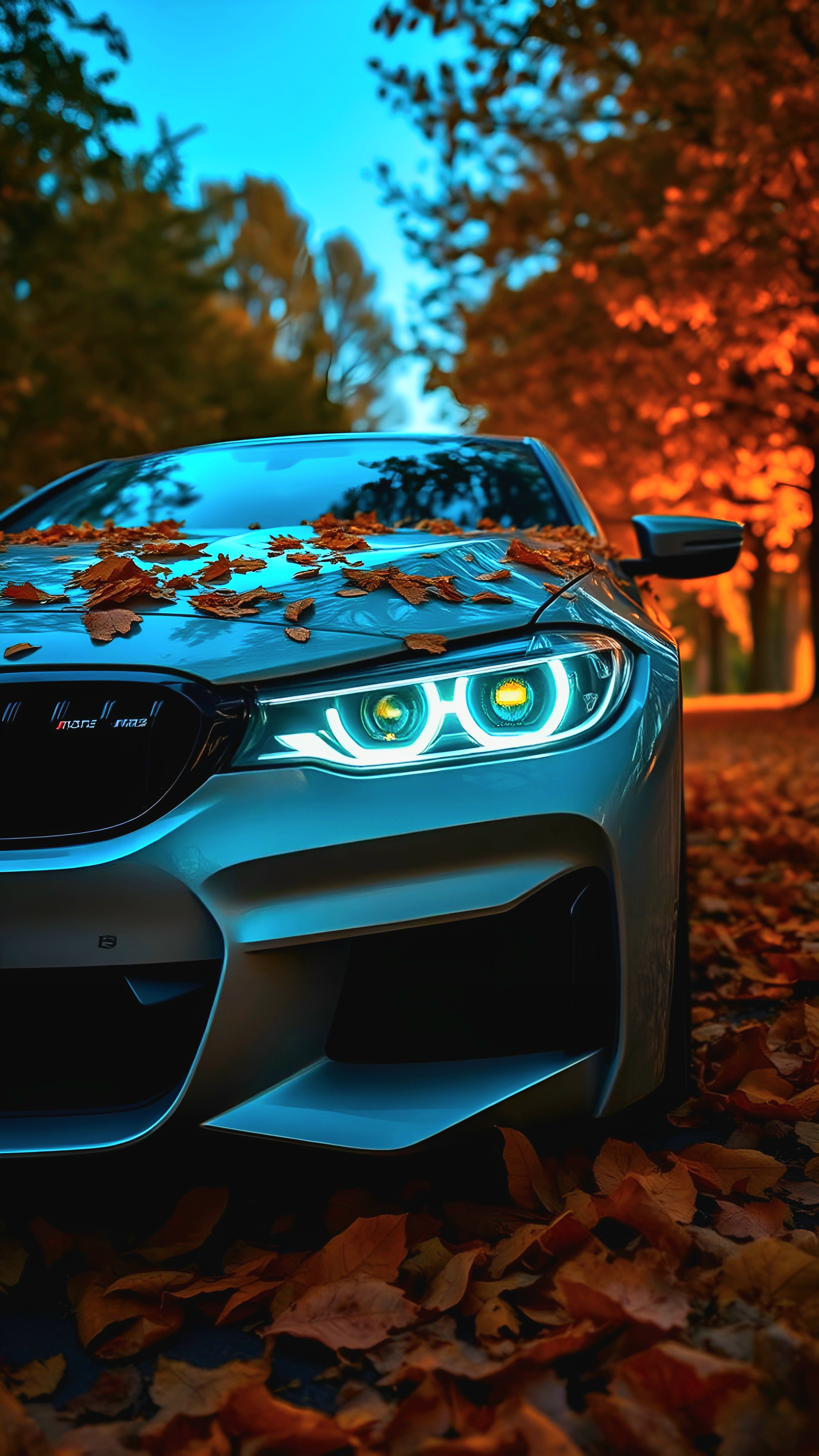 BMW in Autumn Leaves - bmw wallpaper for OpersCraft