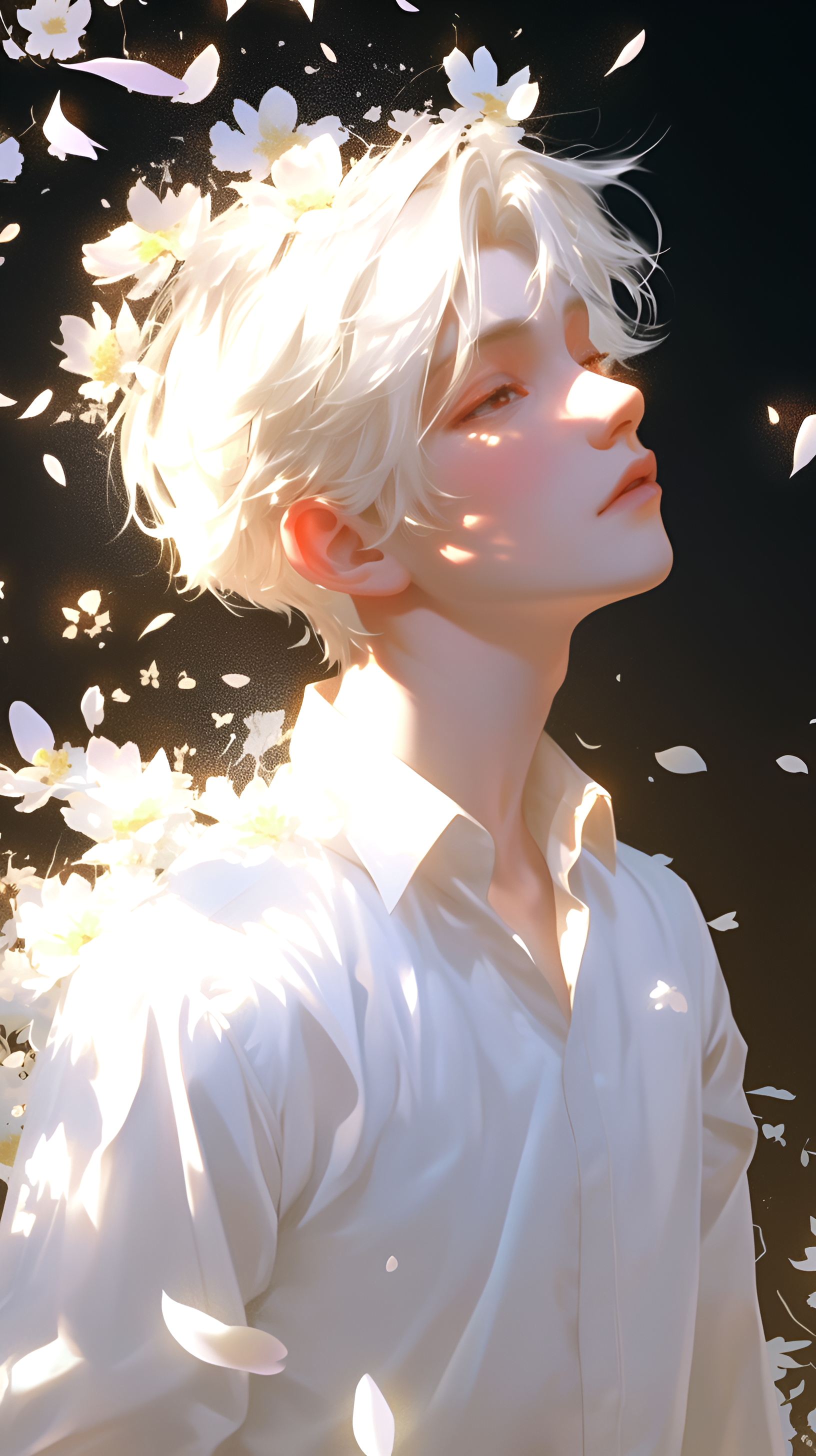 Anime Boy With Flowers - anime boy wallpaper for OpersCraft