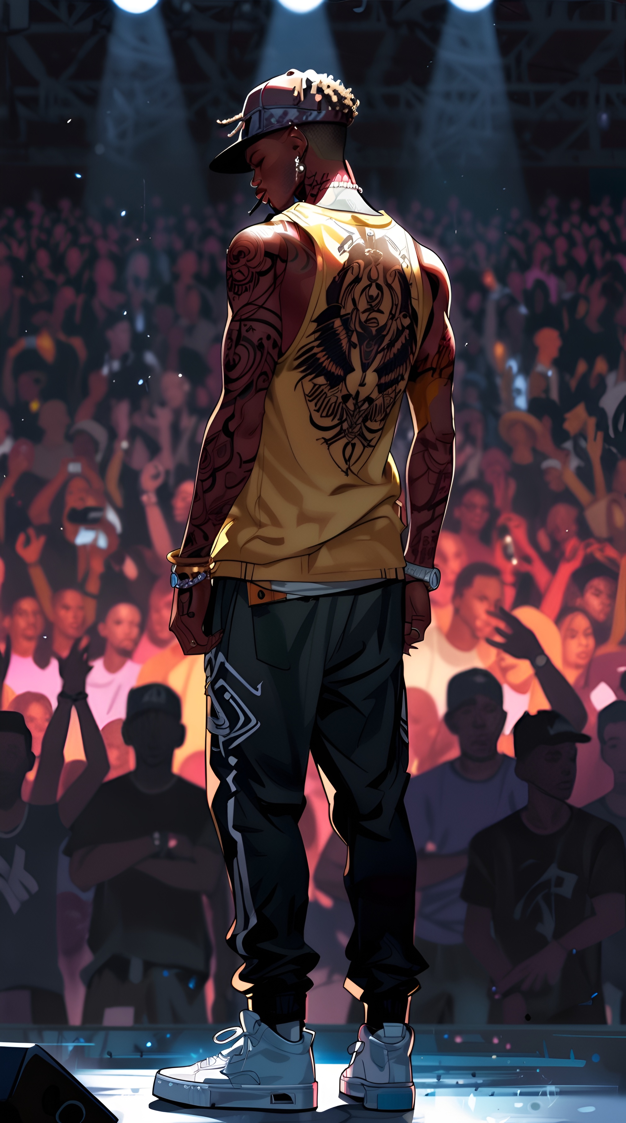 Rapper Performing On Stage - gangster wallpaper for OpersCraft