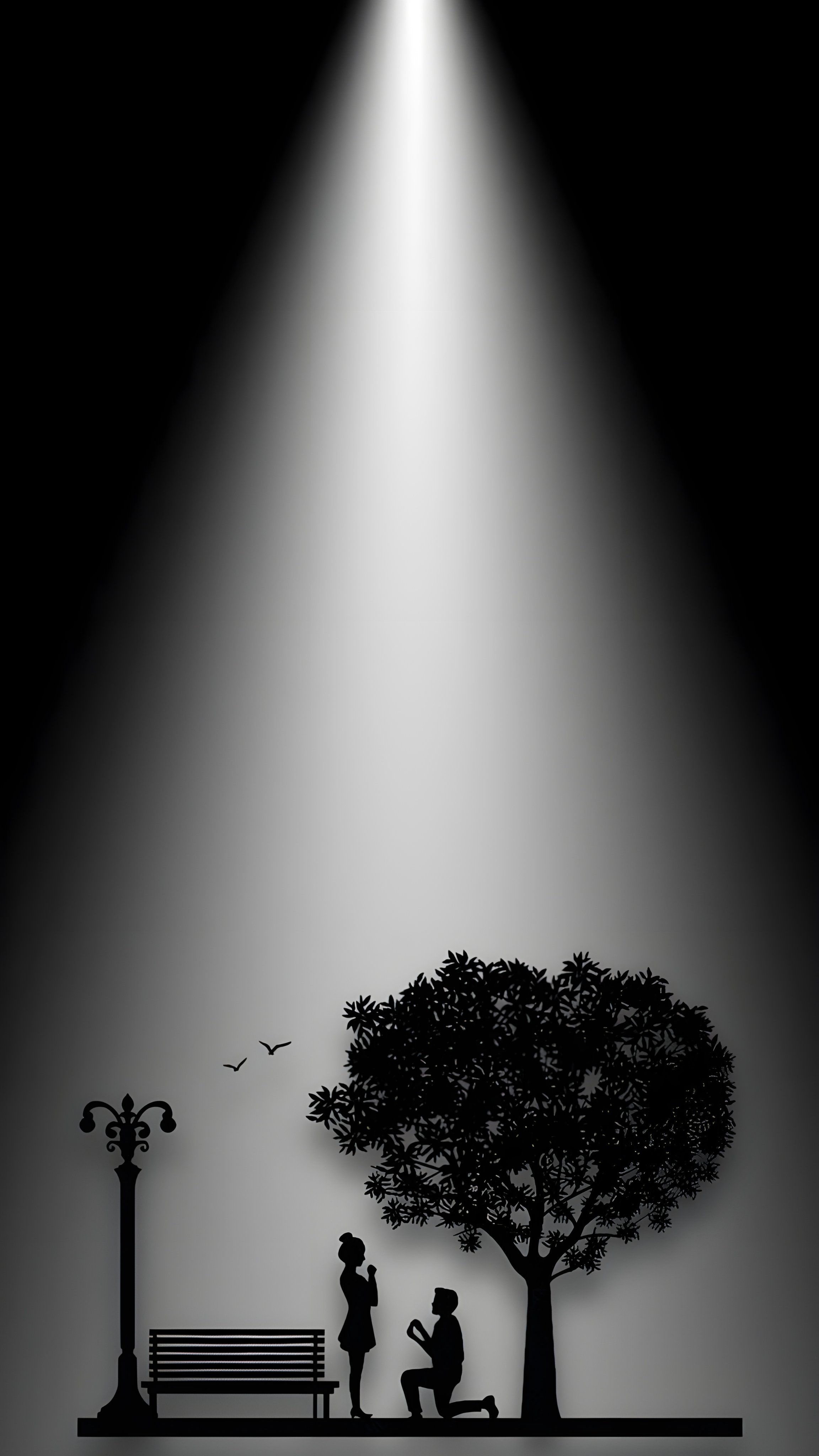 Romantic Proposal Under Spotlight - love wallpaper for OpersCraft