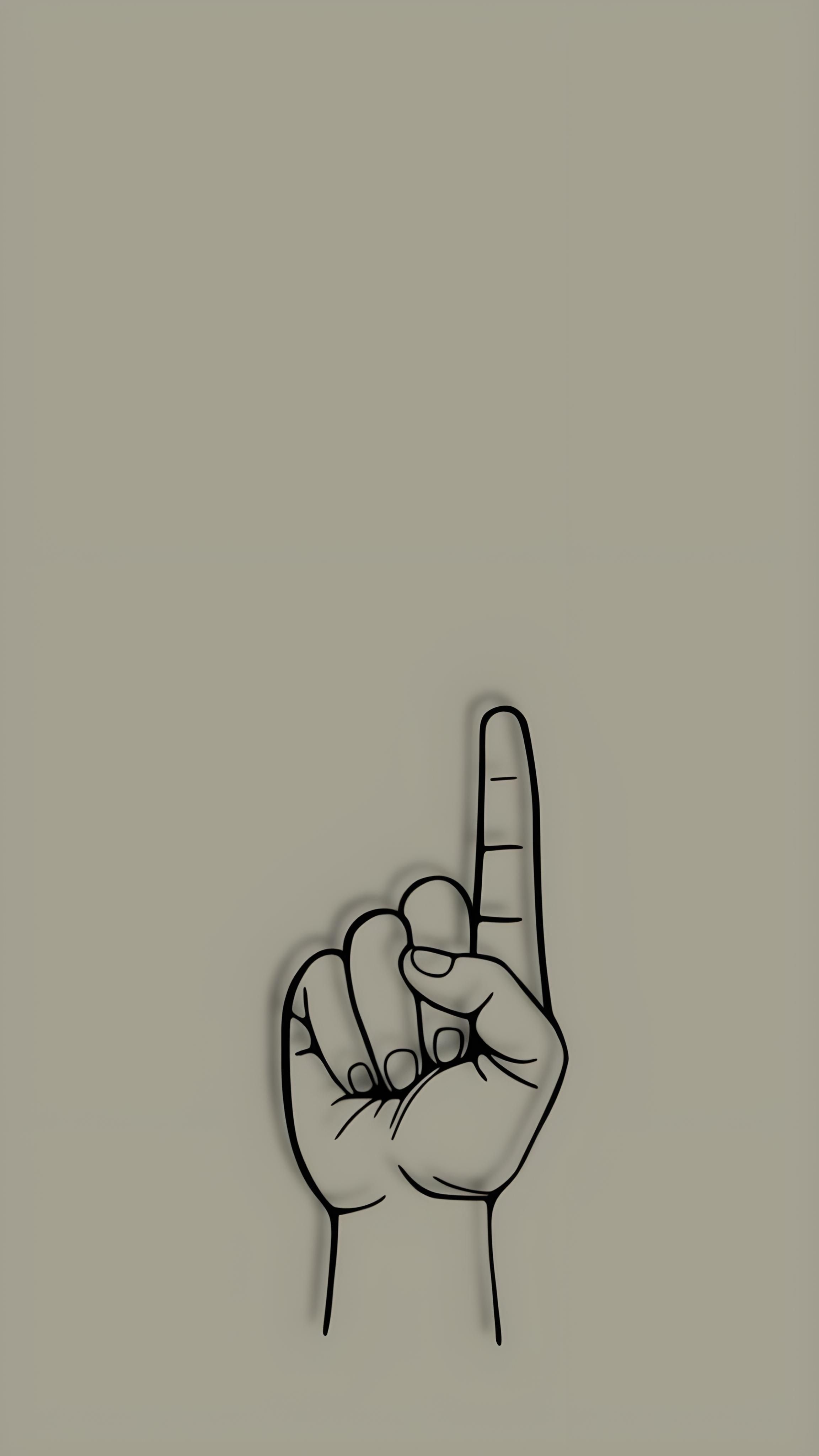 Minimalist Pointing Finger Illustration - minimal wallpaper for OpersCraft