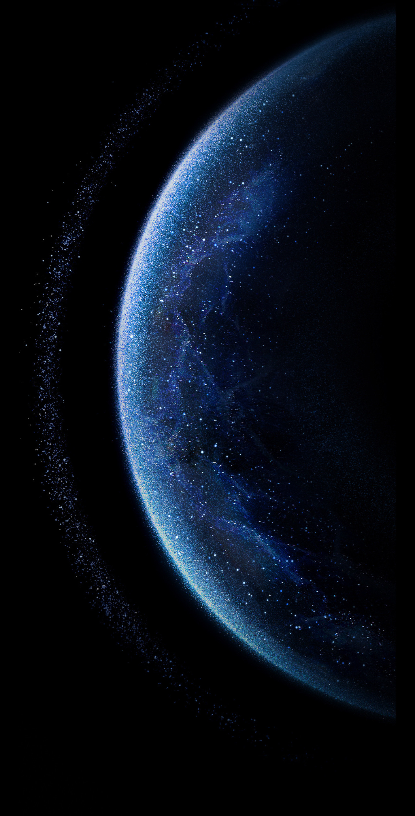 Glowing Blue Planet Ring - planet wallpaper for OpersCraft