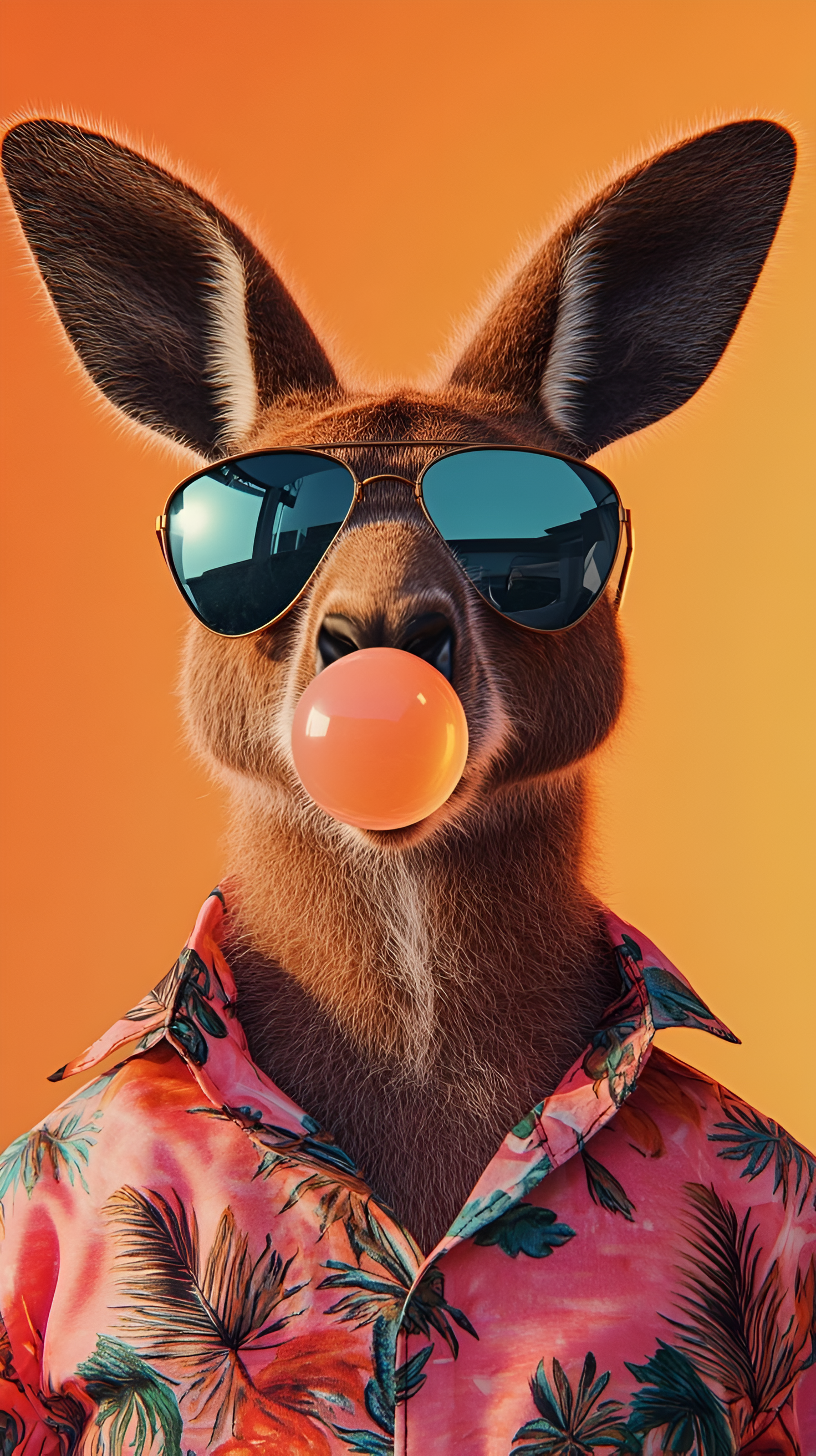 Cool Kangaroo Bubblegum Portrait - animals wallpaper for OpersCraft