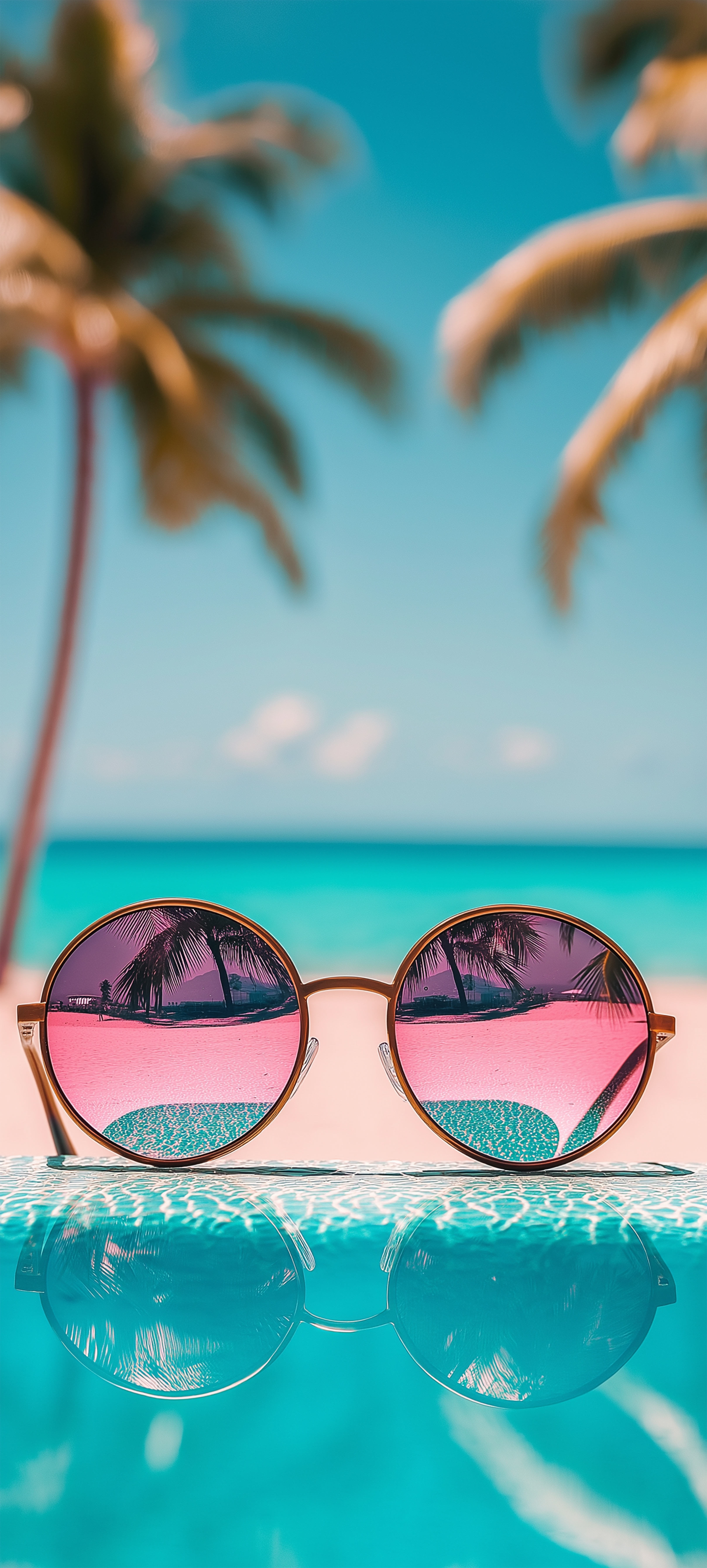 Tropical Beach Sunglasses Reflection - beach wallpaper for OpersCraft