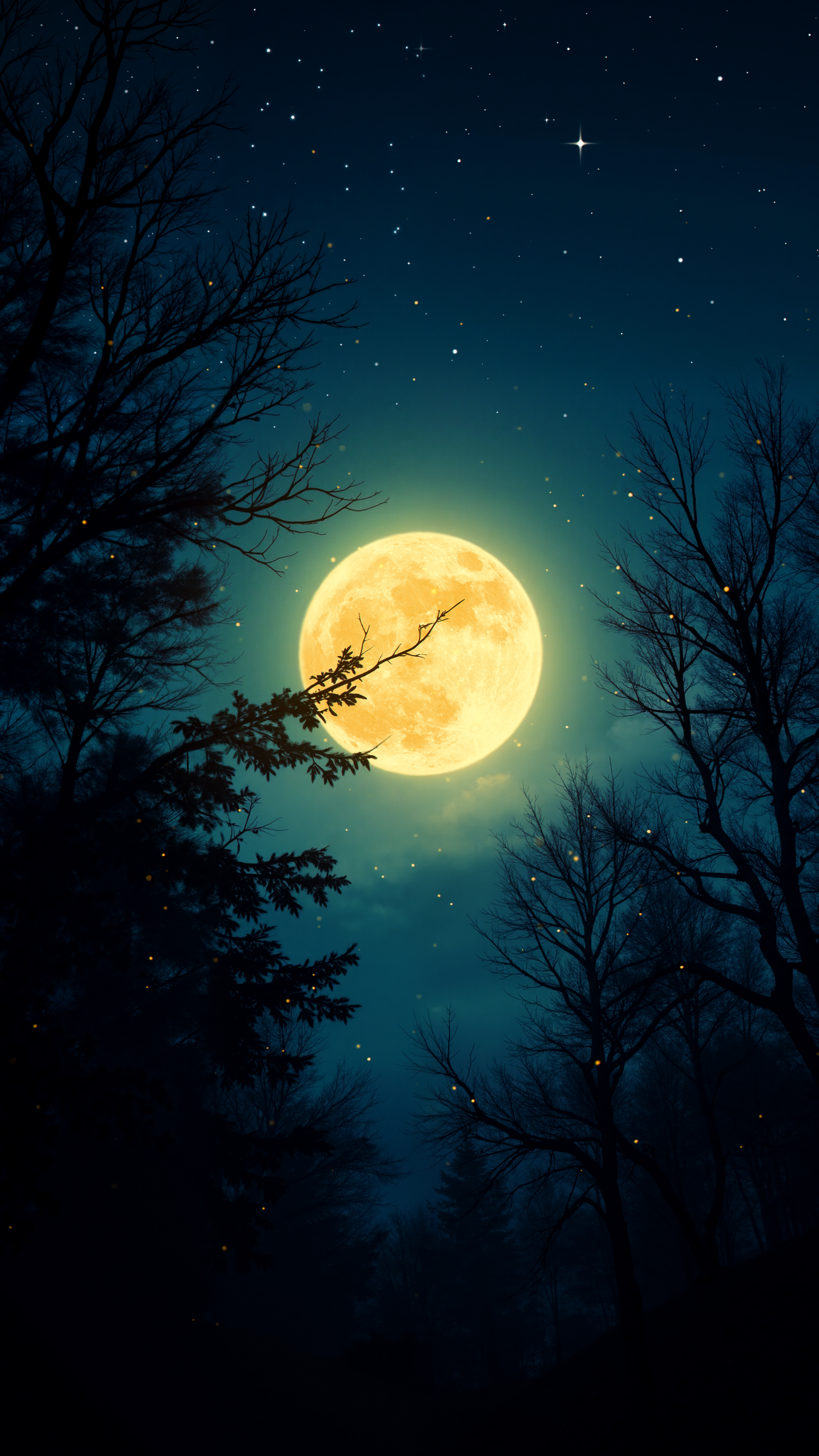 Glowing Full Moon Night - moon wallpaper for OpersCraft