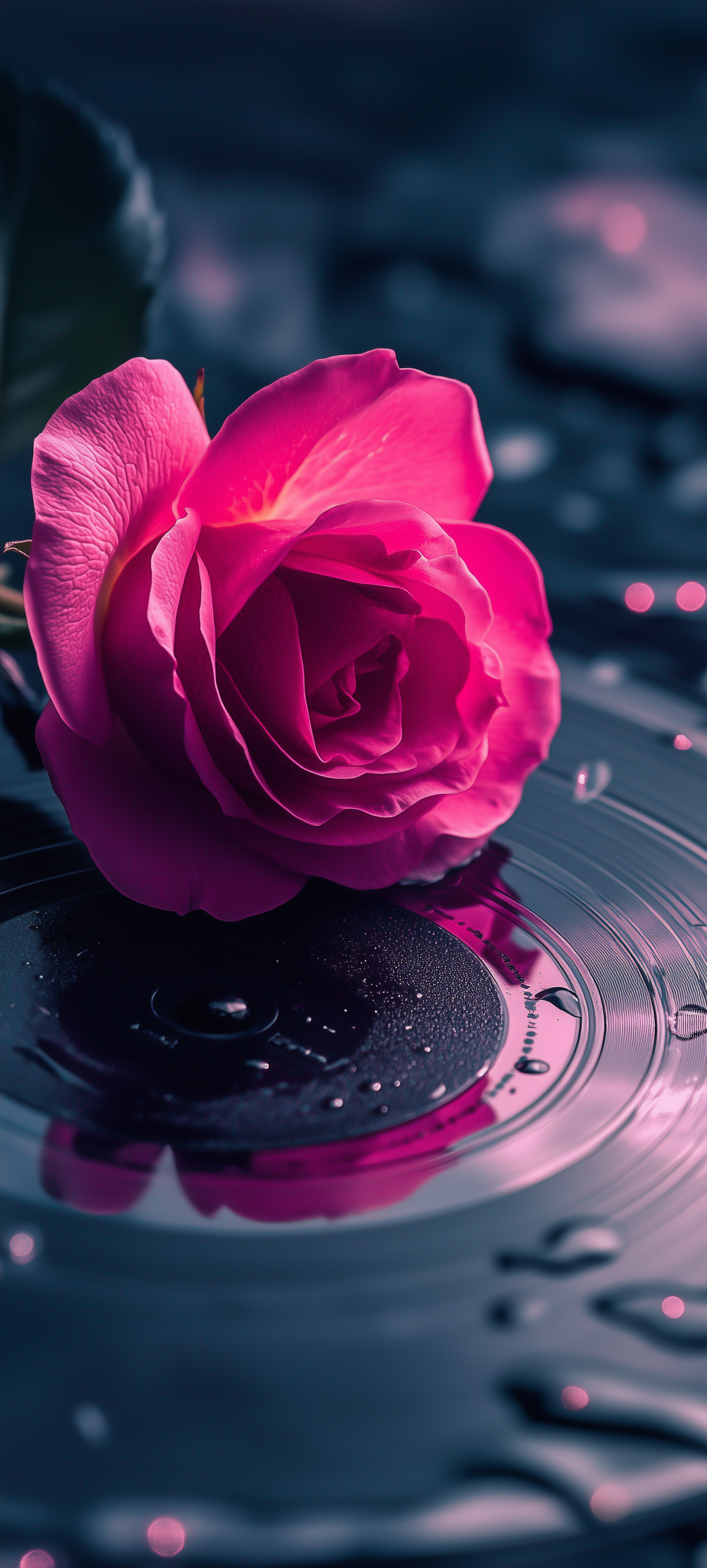 Pink Rose Vinyl Record - rose wallpaper for OpersCraft