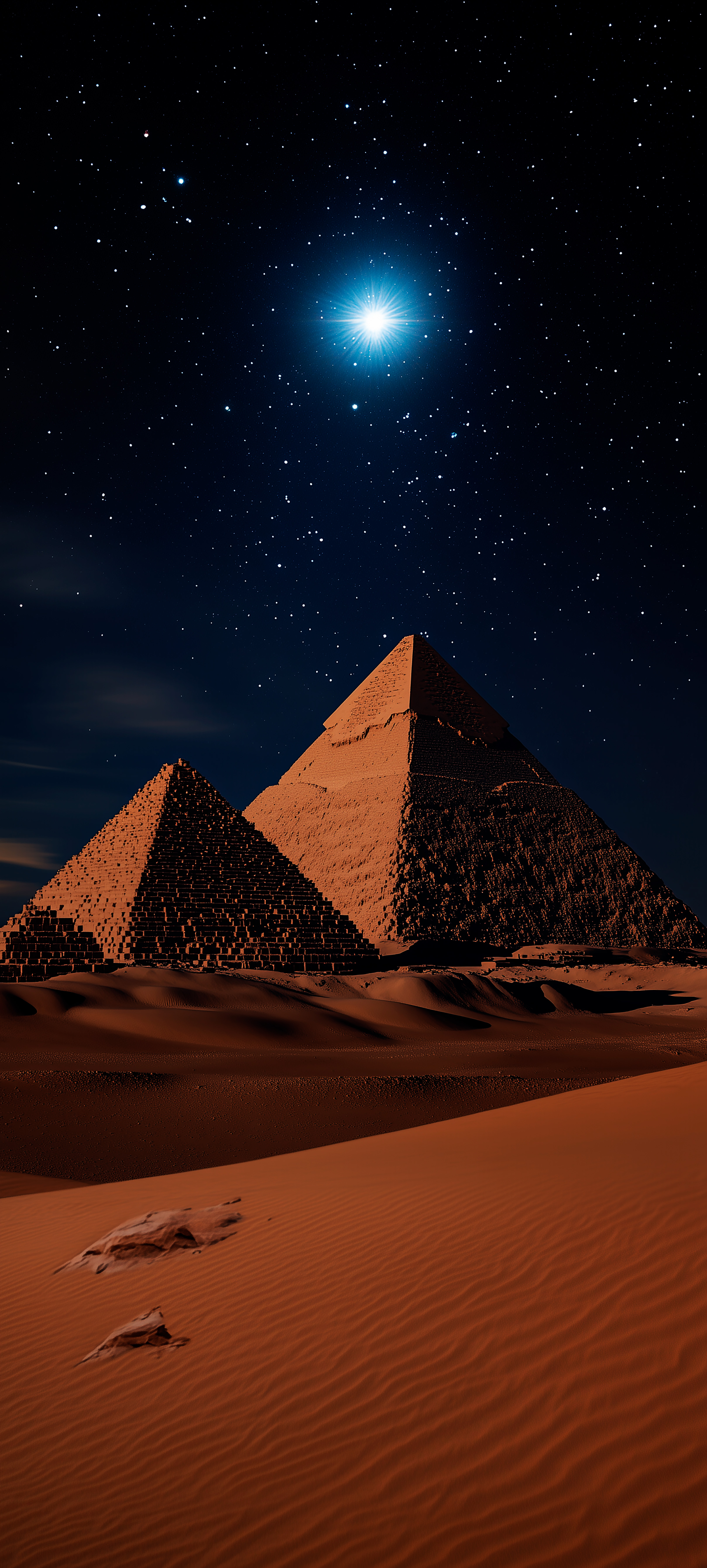 Pyramids Under Starry Sky - temple wallpaper for OpersCraft