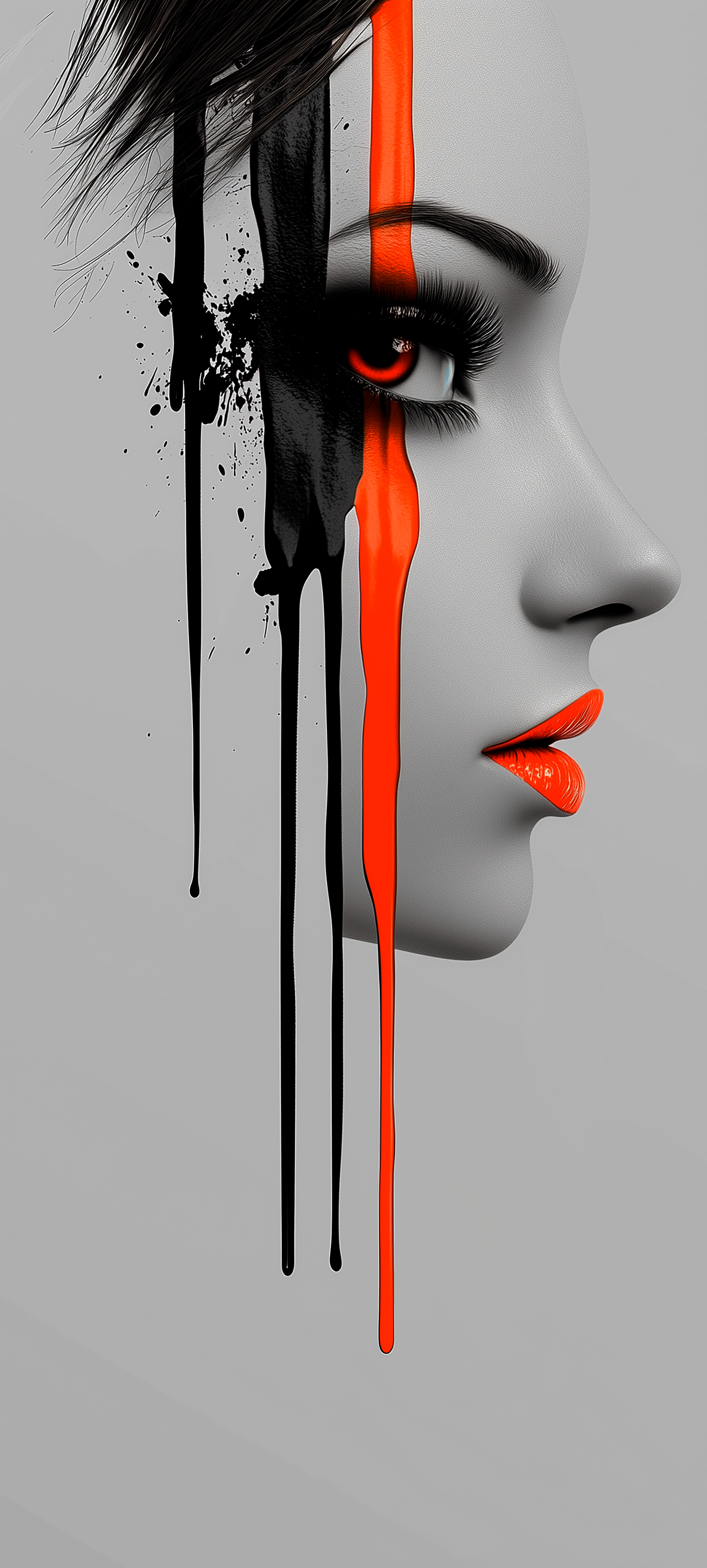 Red and Black Drip - art wallpaper for OpersCraft