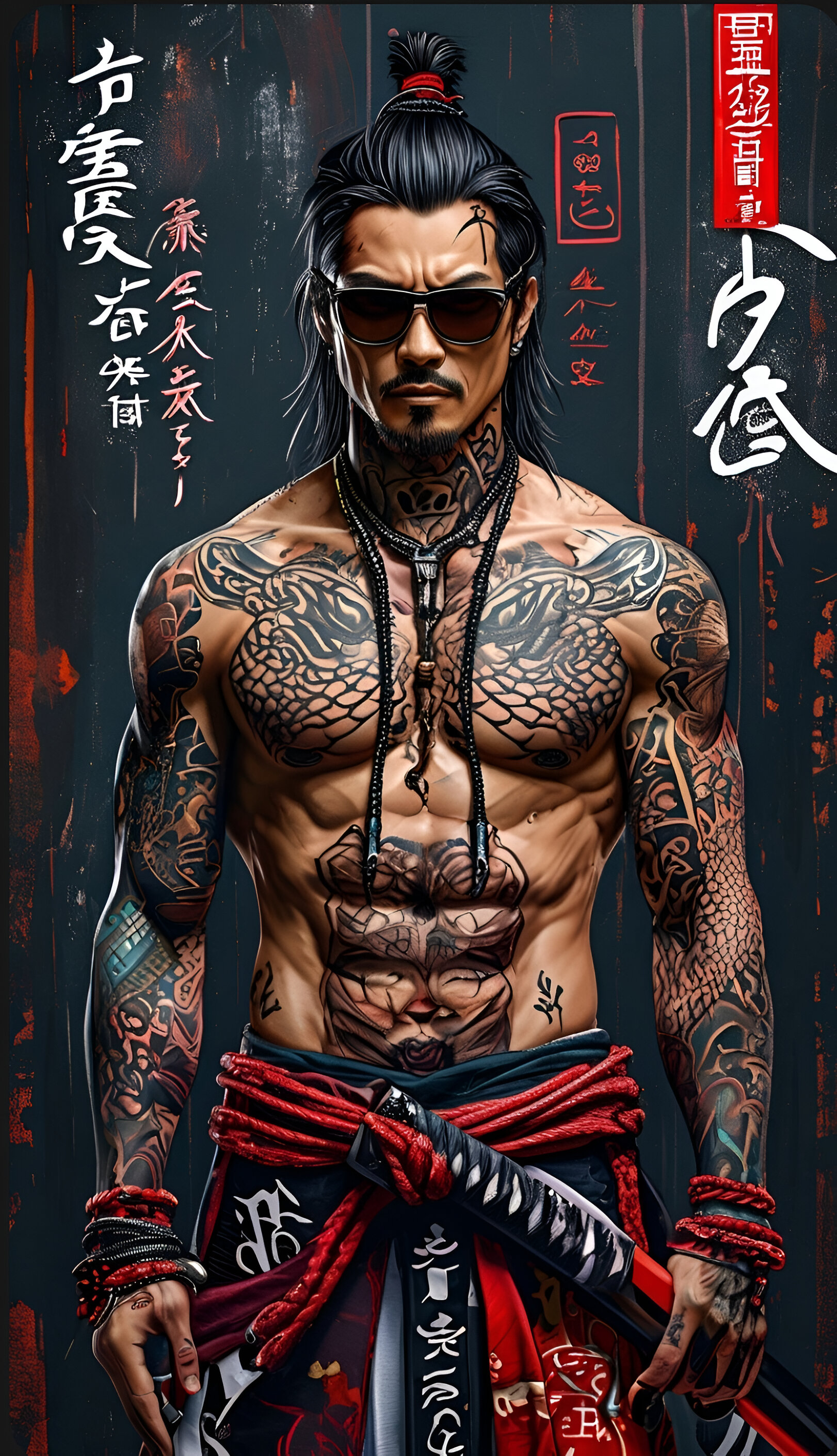 Modern Samurai Tattoo Warrior - samurai wallpaper for OpersCraft
