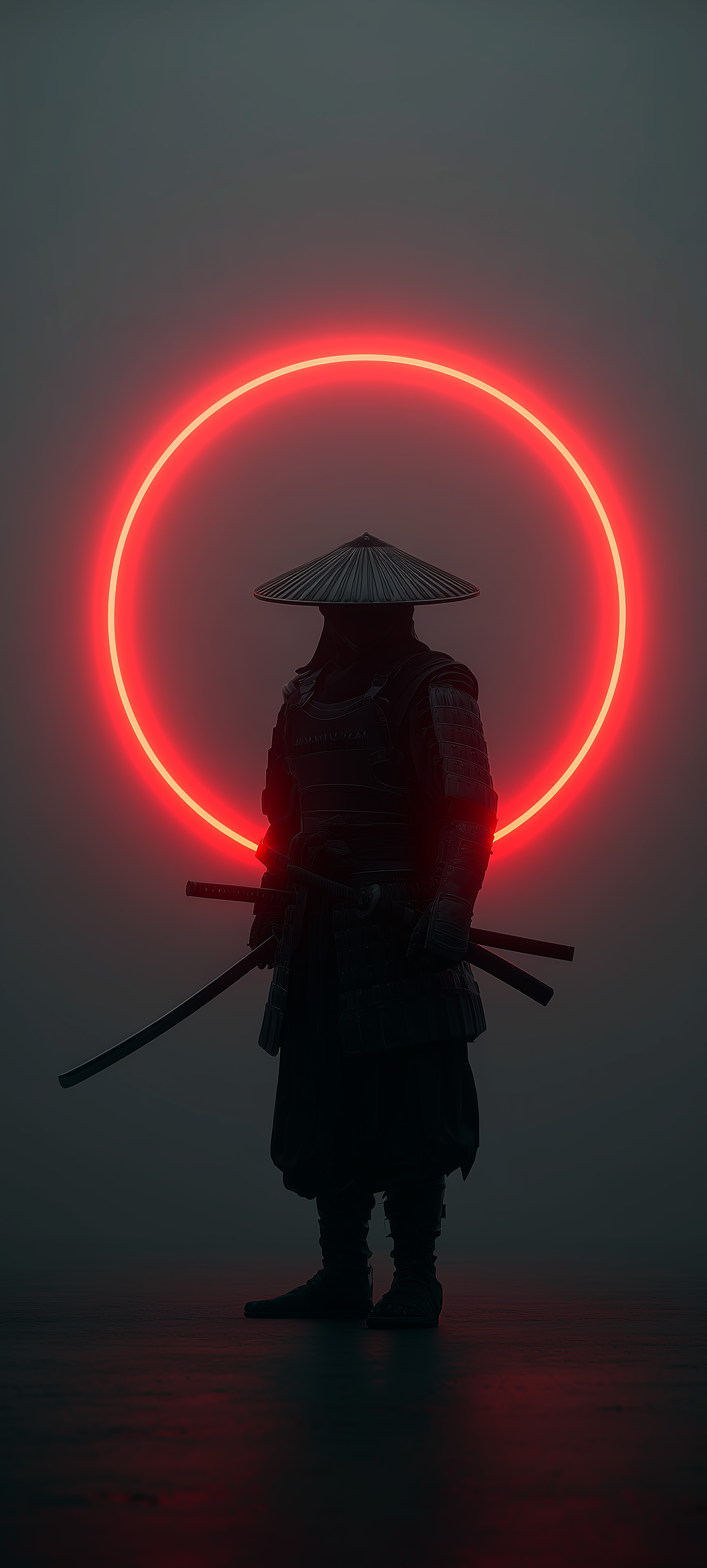 Neon Samurai Warrior Silhouette - samurai wallpaper for OpersCraft
