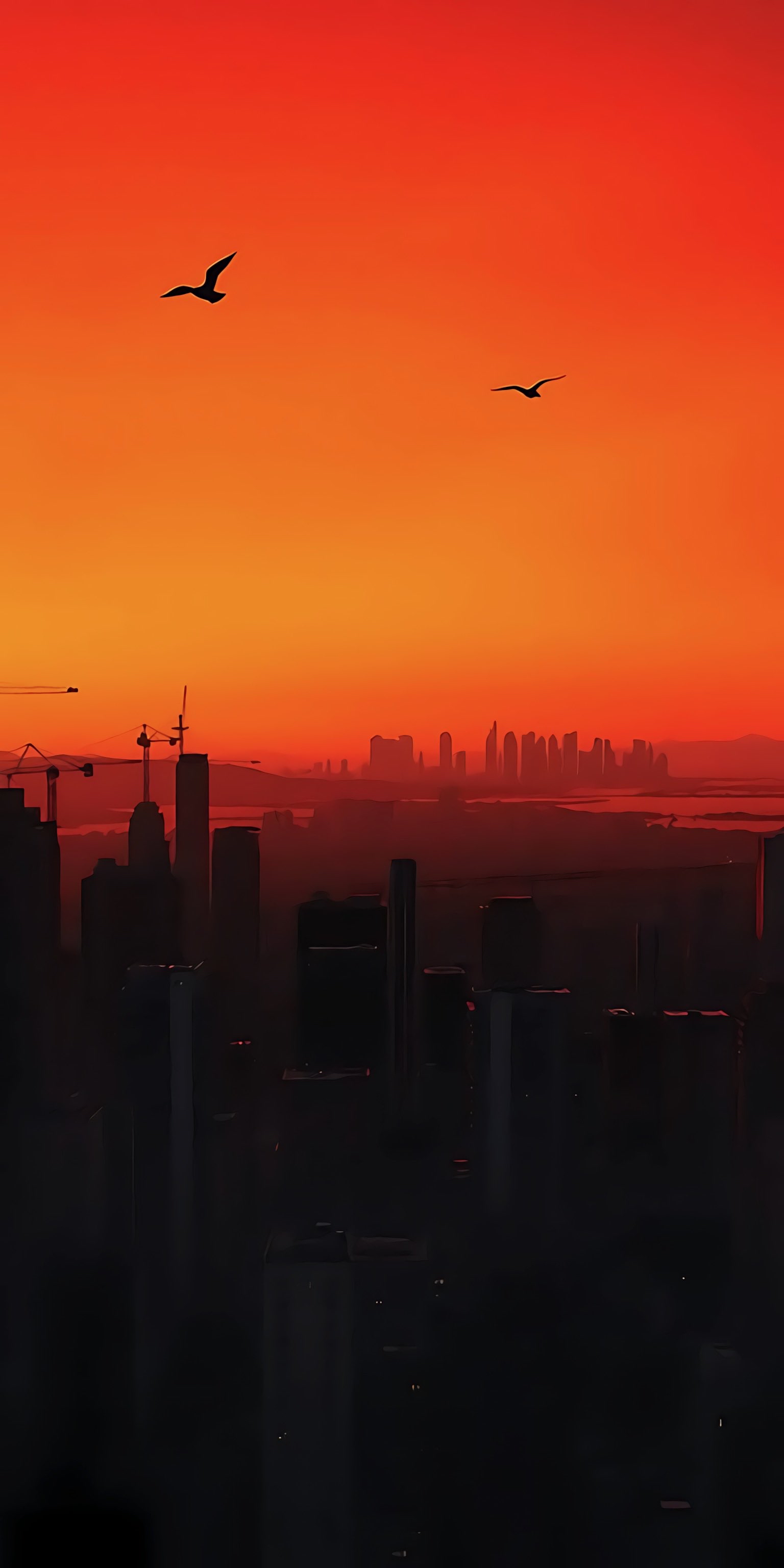 Vibrant Sunset City Skyline - city wallpaper for OpersCraft
